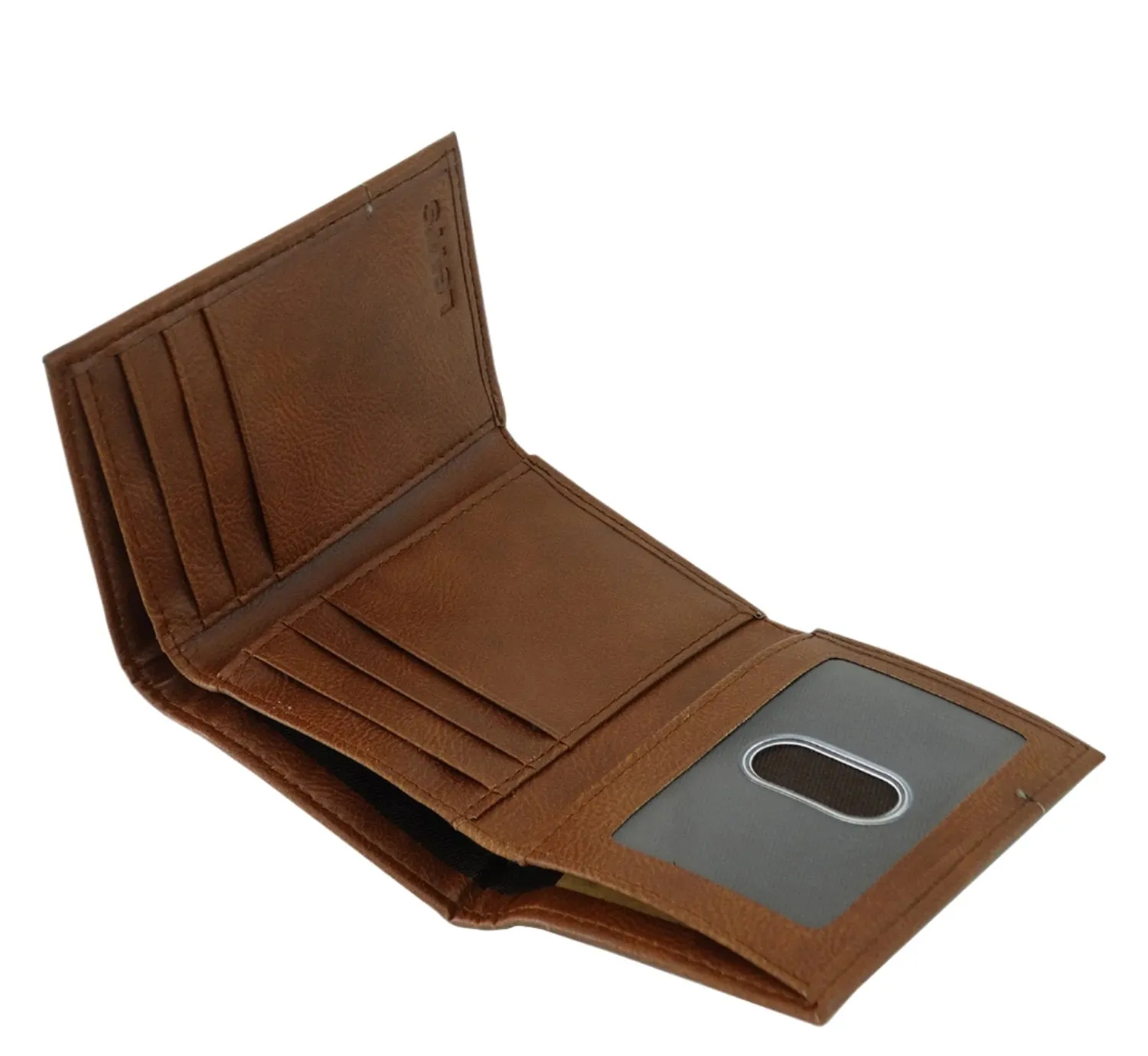 009315, Levi's - Men's Trifold Wallet - Tan