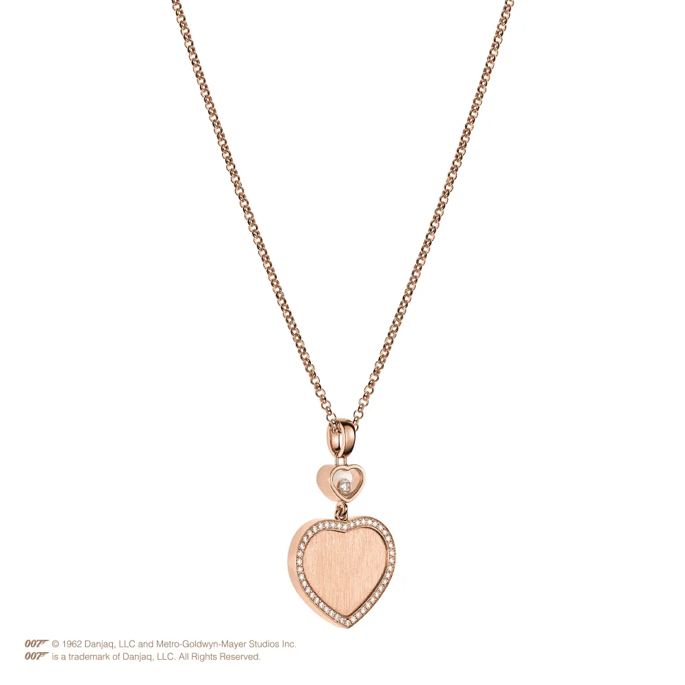 18ct Rose Gold Happy Hearts James Bond 007 Limited Edition Diamond Pendant
