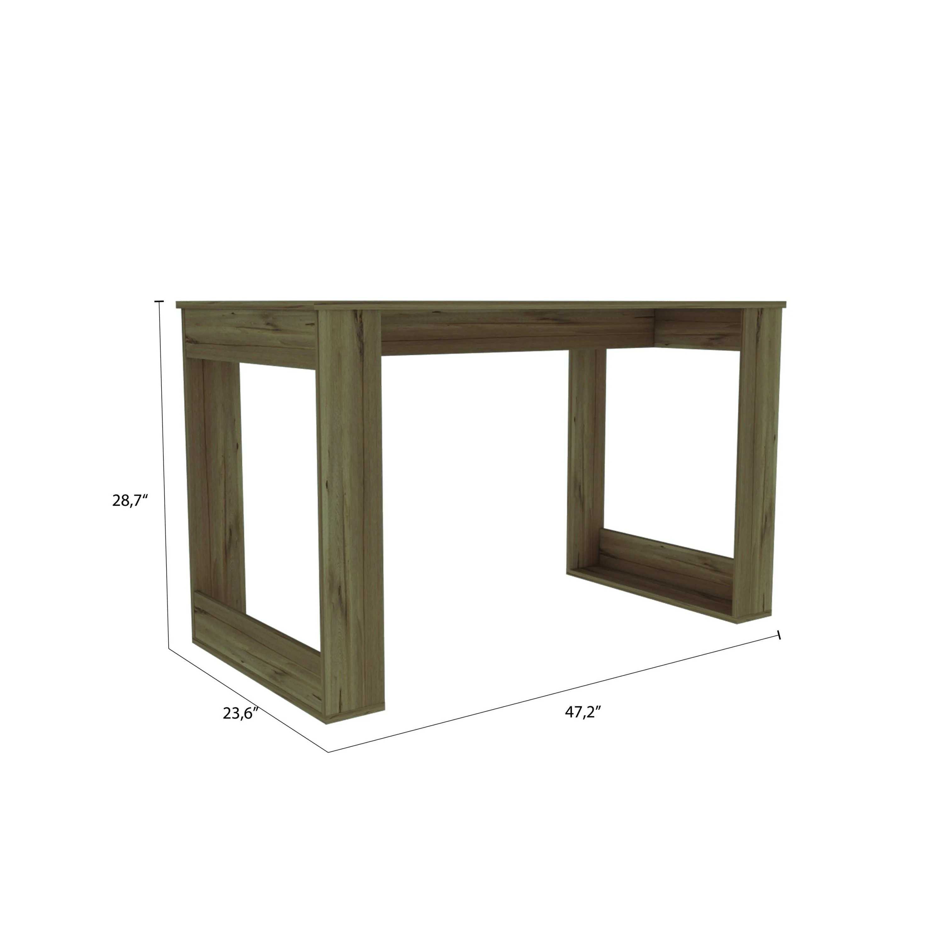 47.2" Aurora Industrial Modern Computer Desk - Light Oak, For Students, Easy Assembly
