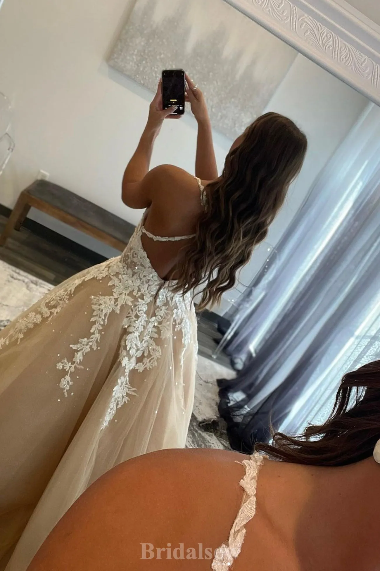 A-line Popular Lace Elegant Sleeveless Princess Long Women Evening Prom Dresses PD741