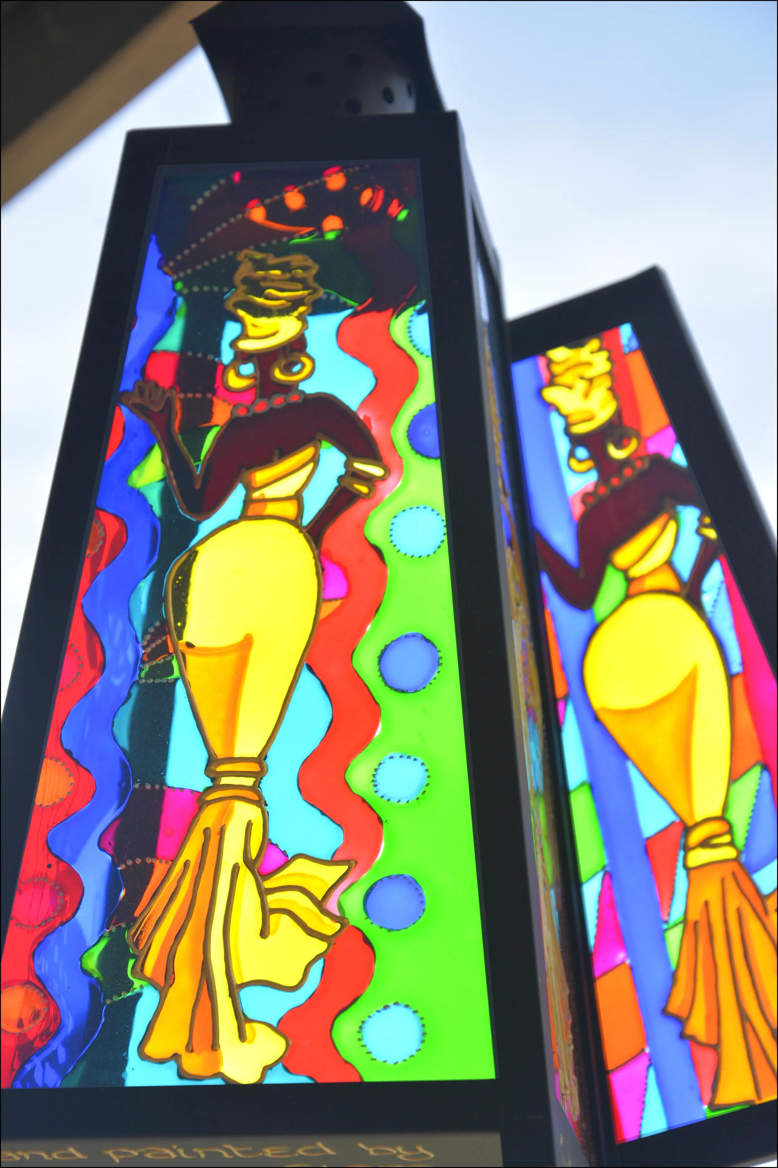 African Dancers Ankara Lantern