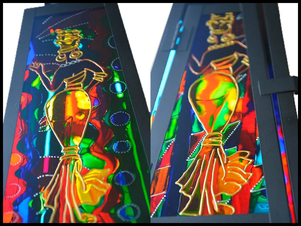 African Dancers Ankara Lantern