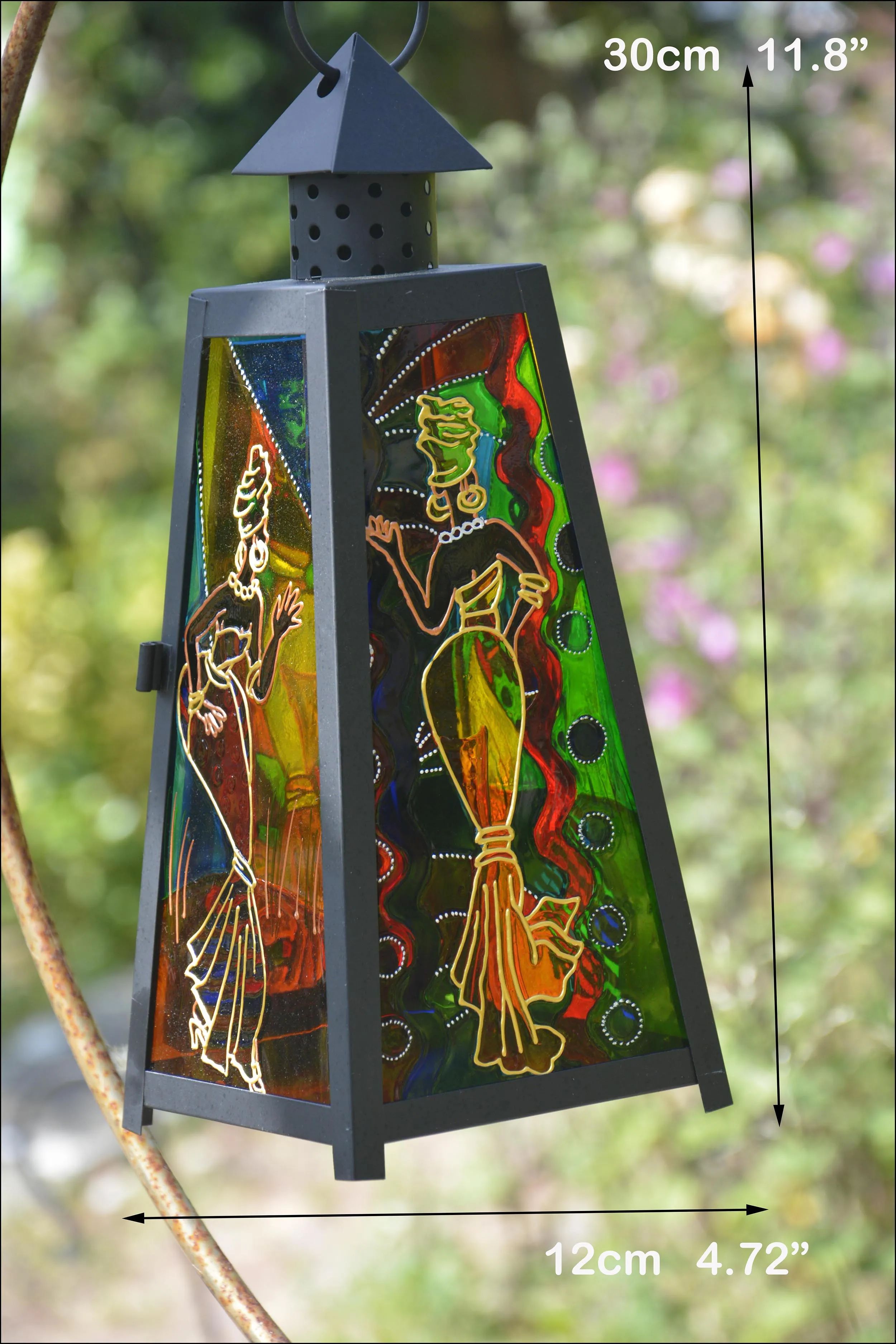 African Dancers Ankara Lantern