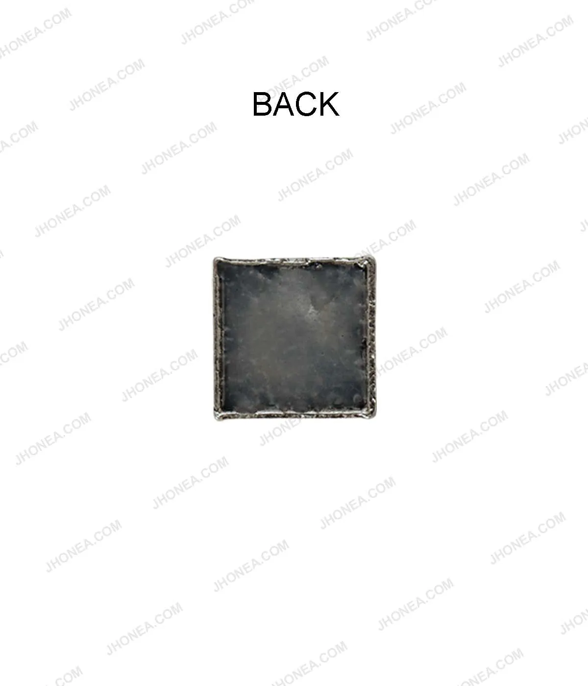 Antique Silver Square Shape Ethnic Design Hotfix for Achkan