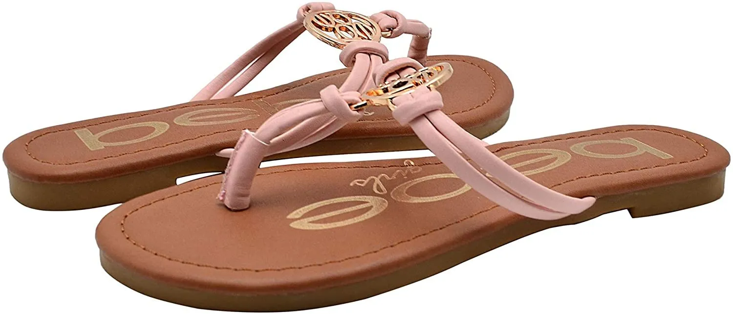 bebe Girls Big Kid Rhinestone Gladiator Strap Sandal Open Toe Fashion Summer Bling Shoes