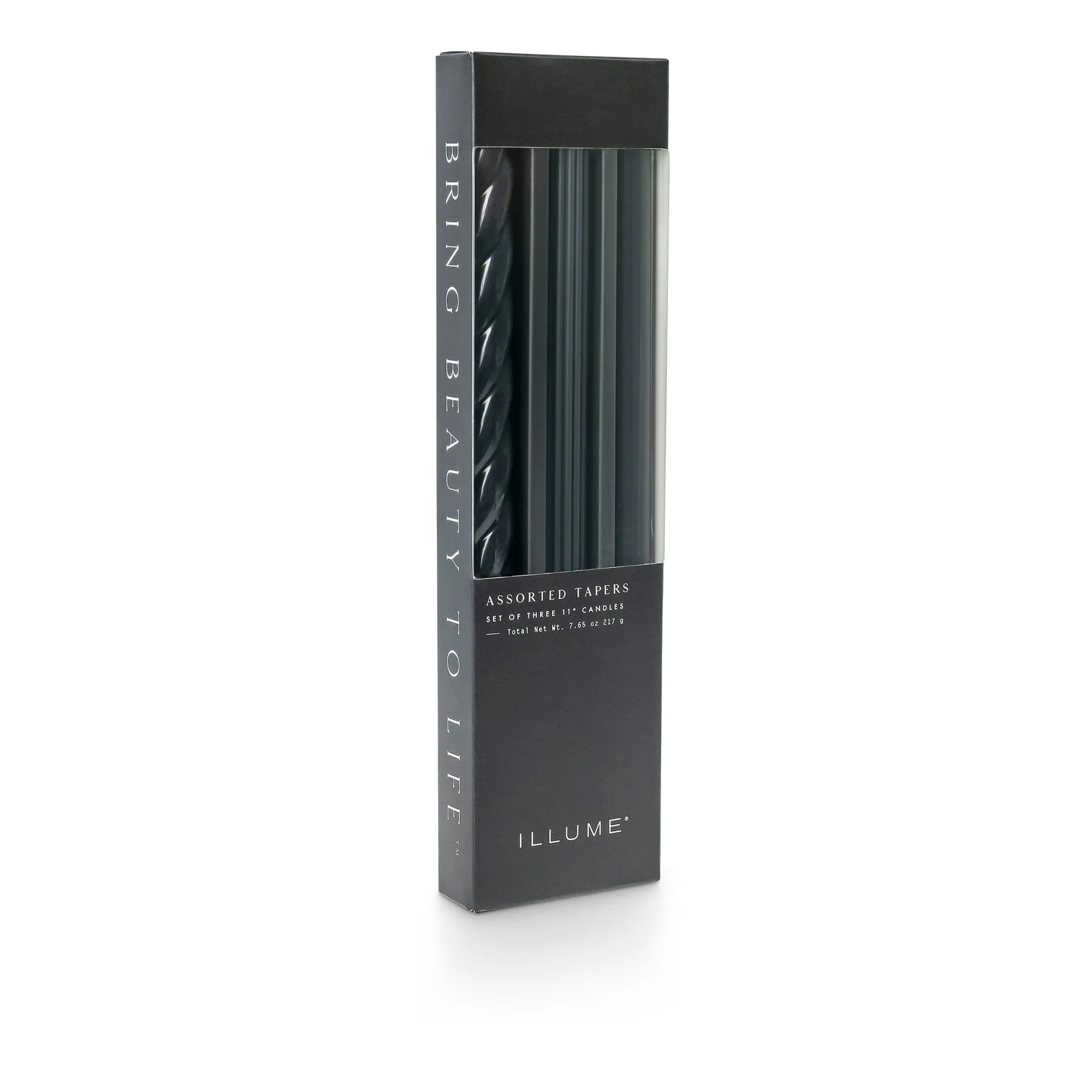 Black Taper 11" Candles - Set of 3