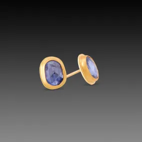 Blue Sapphire Stud Earrings