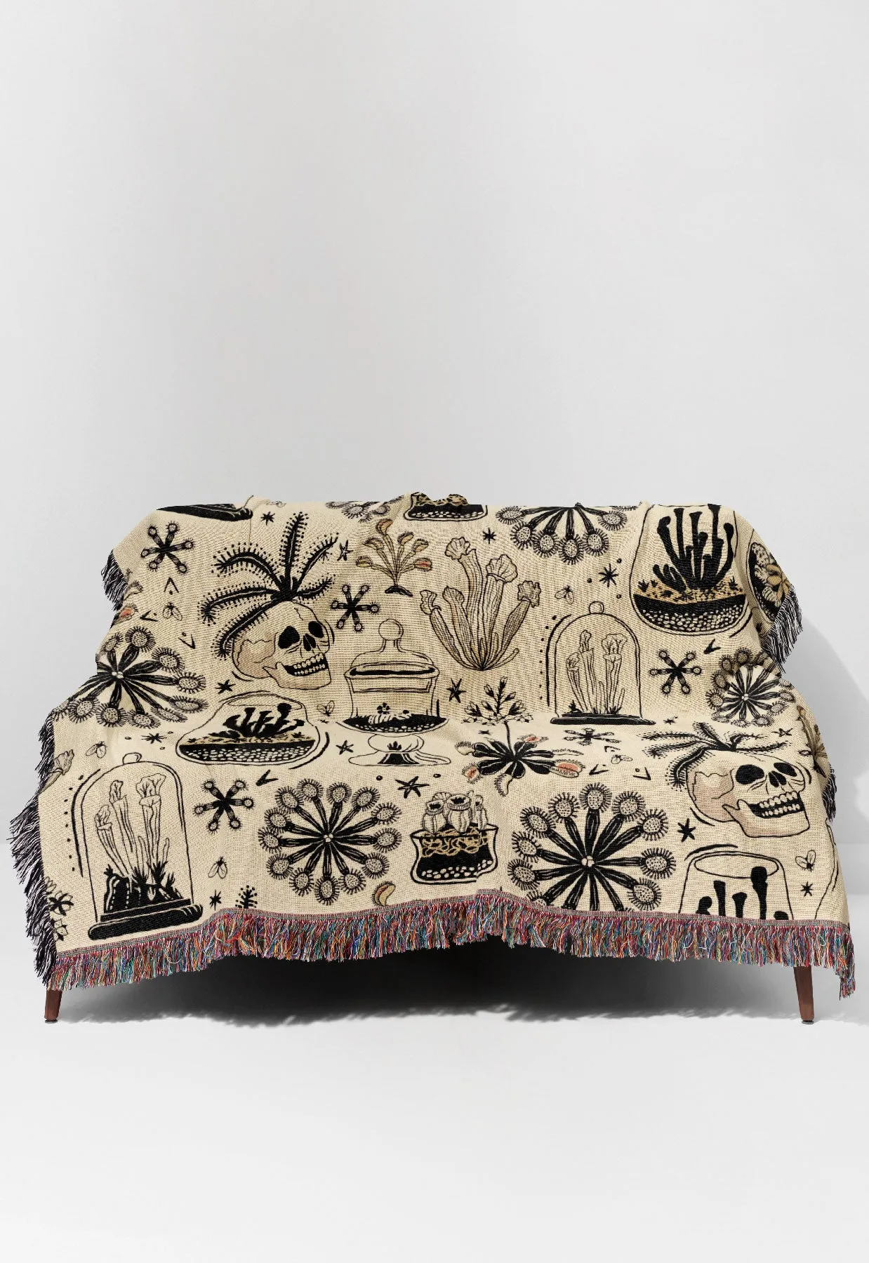 Carnivorous Plants by Misentangledvision Jacquard Woven Blanket (Beige)