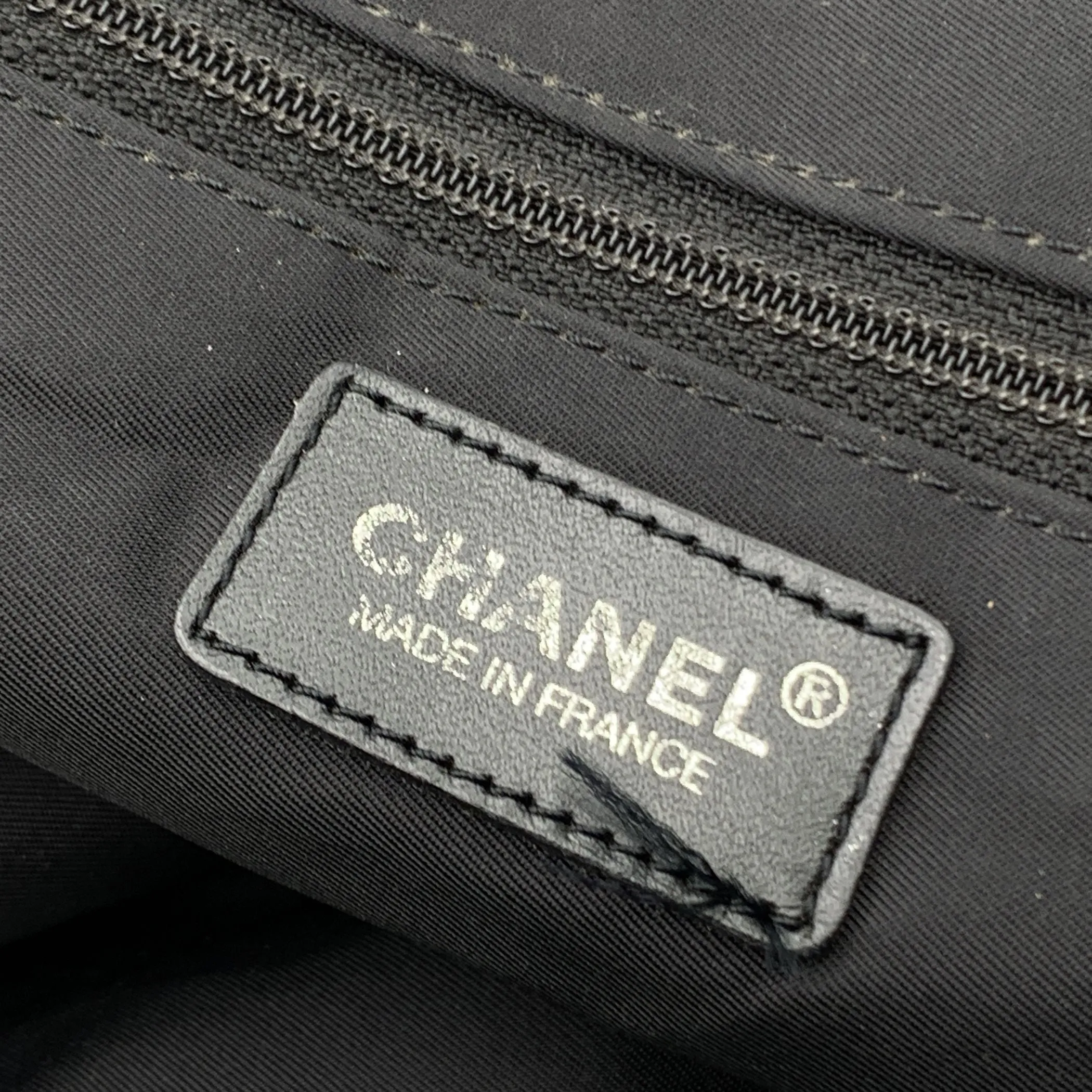 Chanel 2000s Black Nylon New Travel Line Shoulder Tote Bag