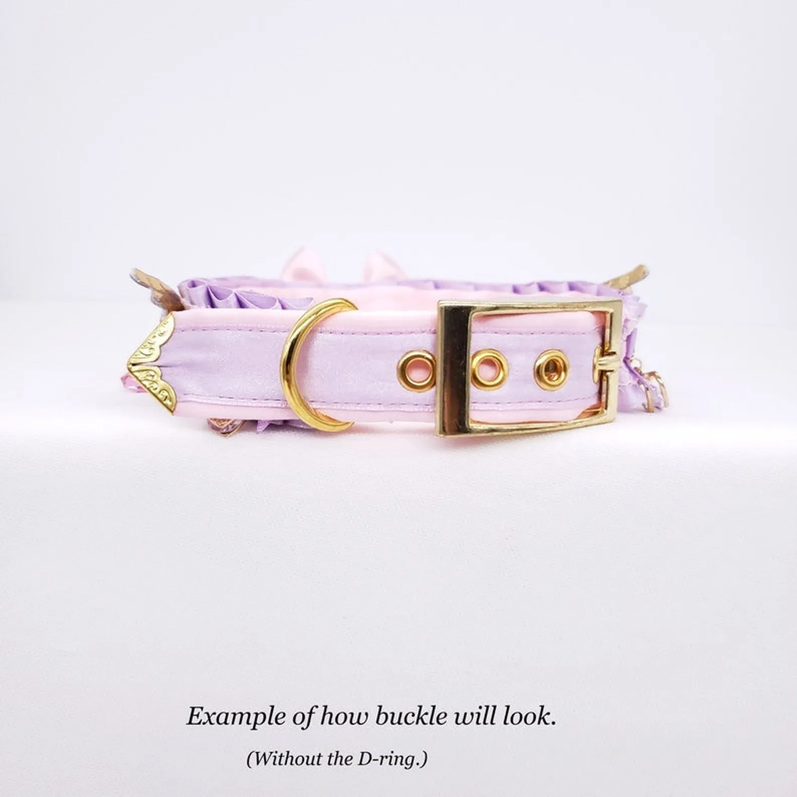 Classic Pink and Gold Bunny Pet Play Collar