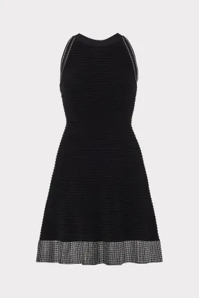 Crystal Trim Knit Mini Dress
