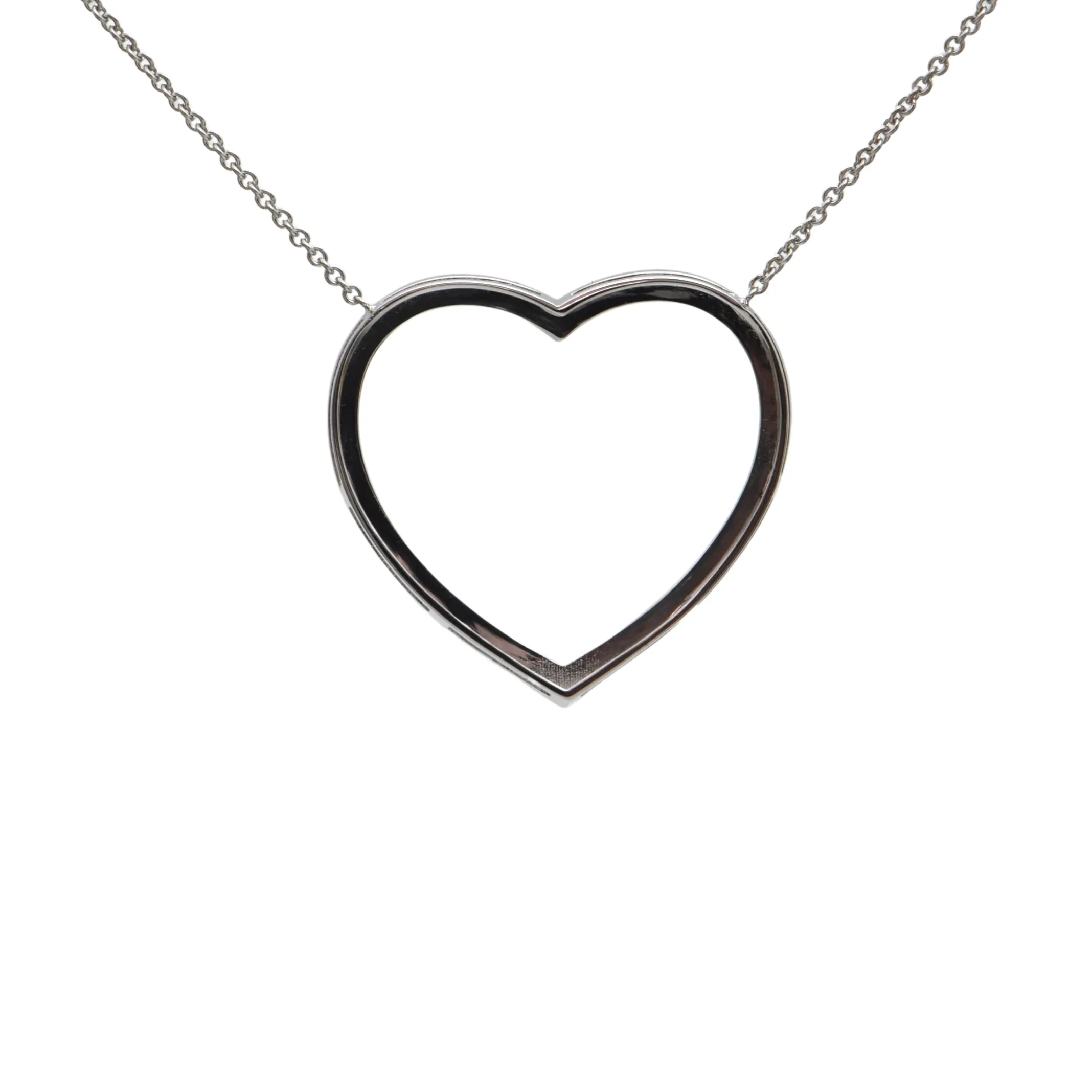 Daisy Exclusive Large Diamond 18k Gold Open Heart Pendant