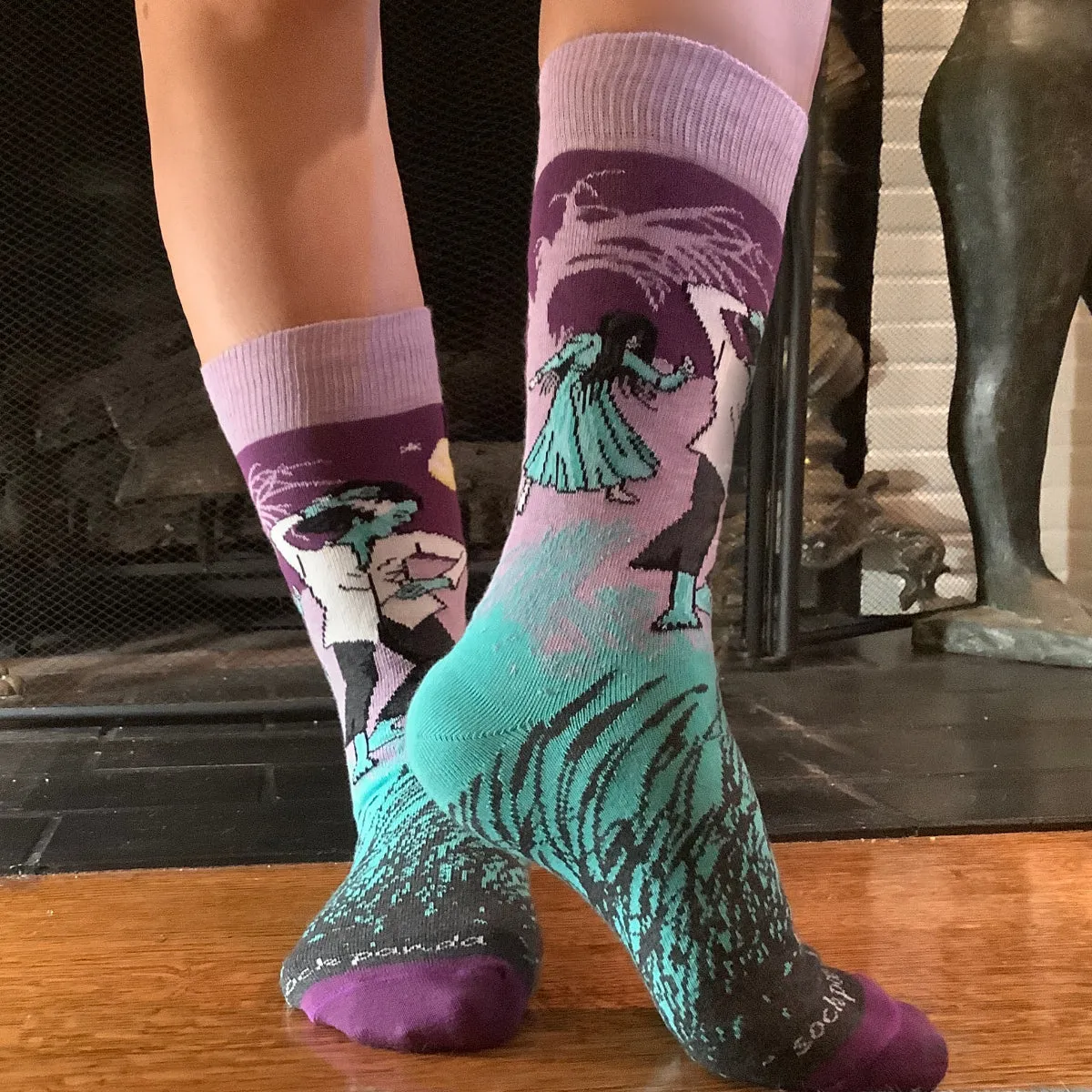 Dancing Ghouls and Monsters Socks from the Sock Panda (Adult Medium - Women's Shoe Sizes 5-10)