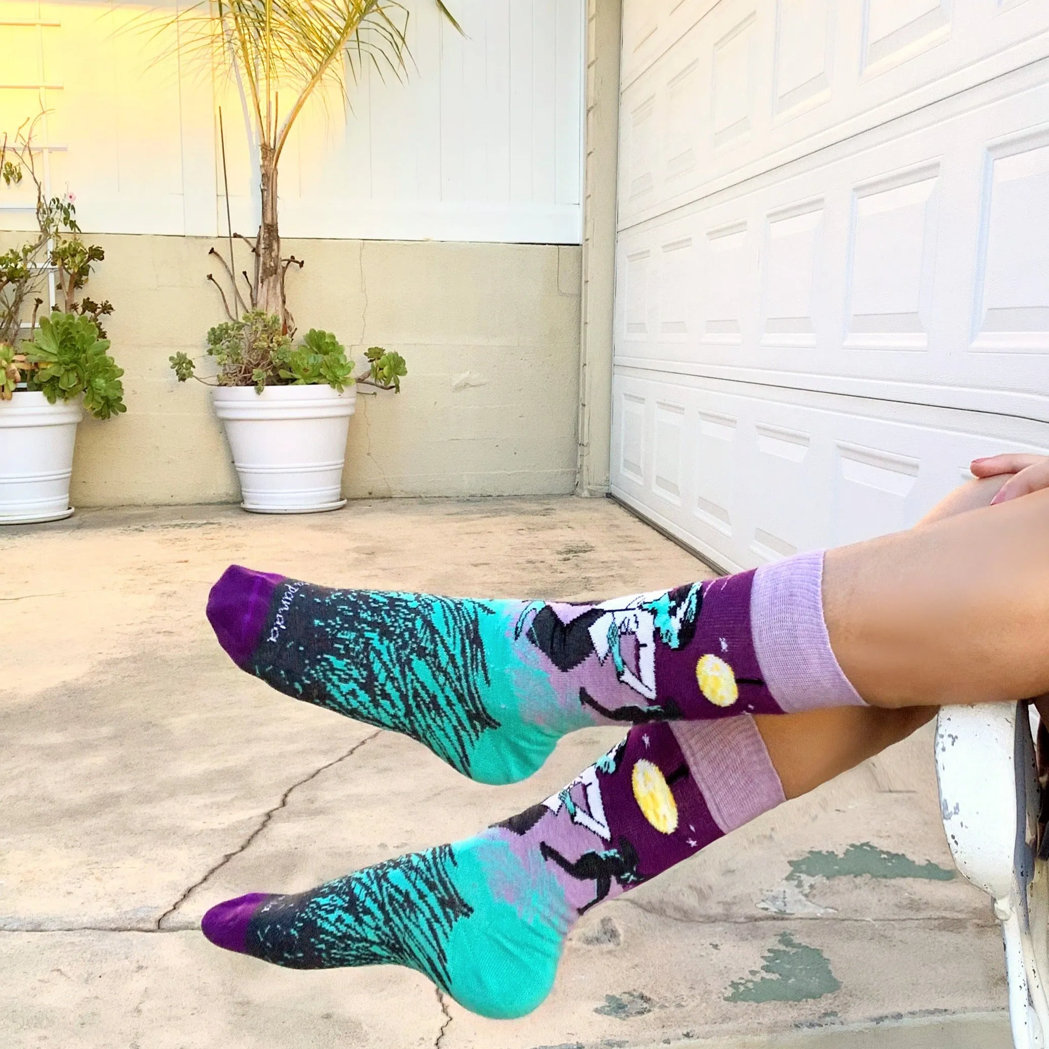 Dancing Ghouls and Monsters Socks from the Sock Panda (Adult Medium - Women's Shoe Sizes 5-10)