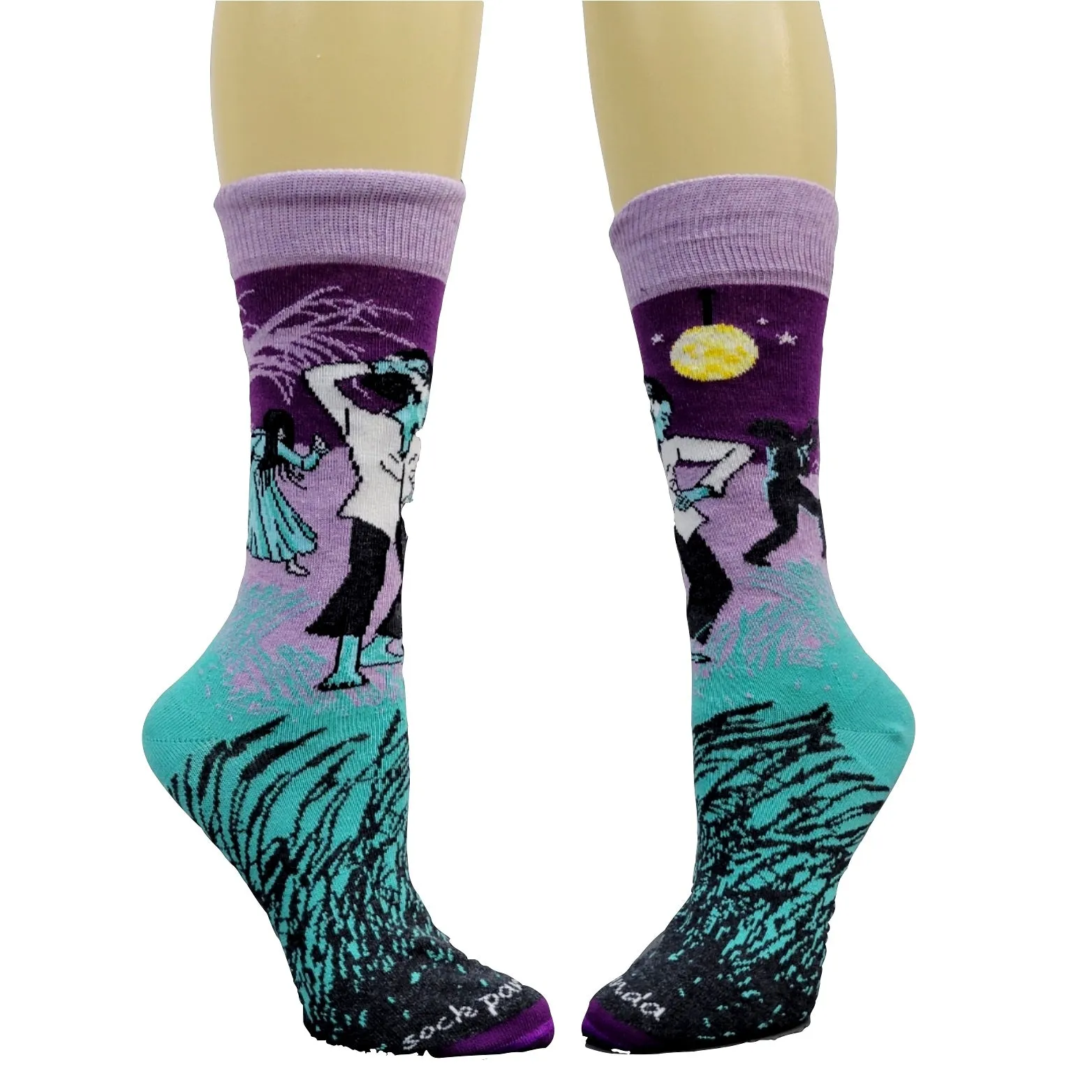 Dancing Ghouls and Monsters Socks from the Sock Panda (Adult Medium - Women's Shoe Sizes 5-10)