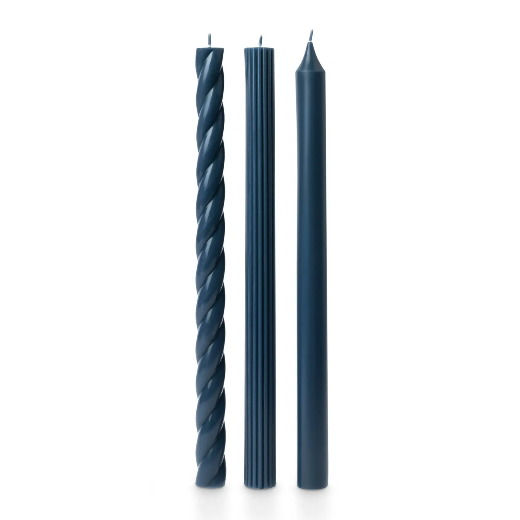 Deep Blue 11" Taper Candles - Set of 3