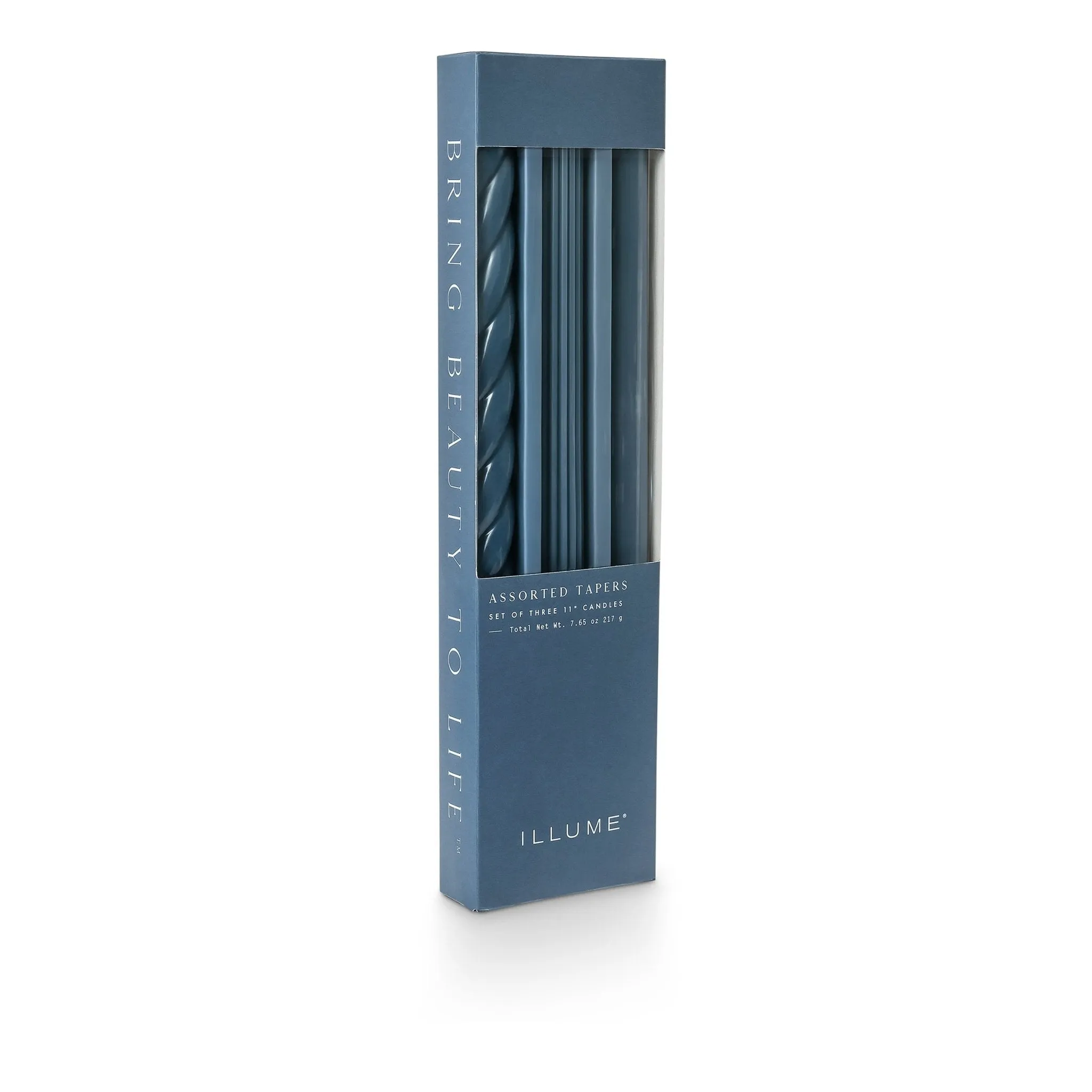Deep Blue 11" Taper Candles - Set of 3