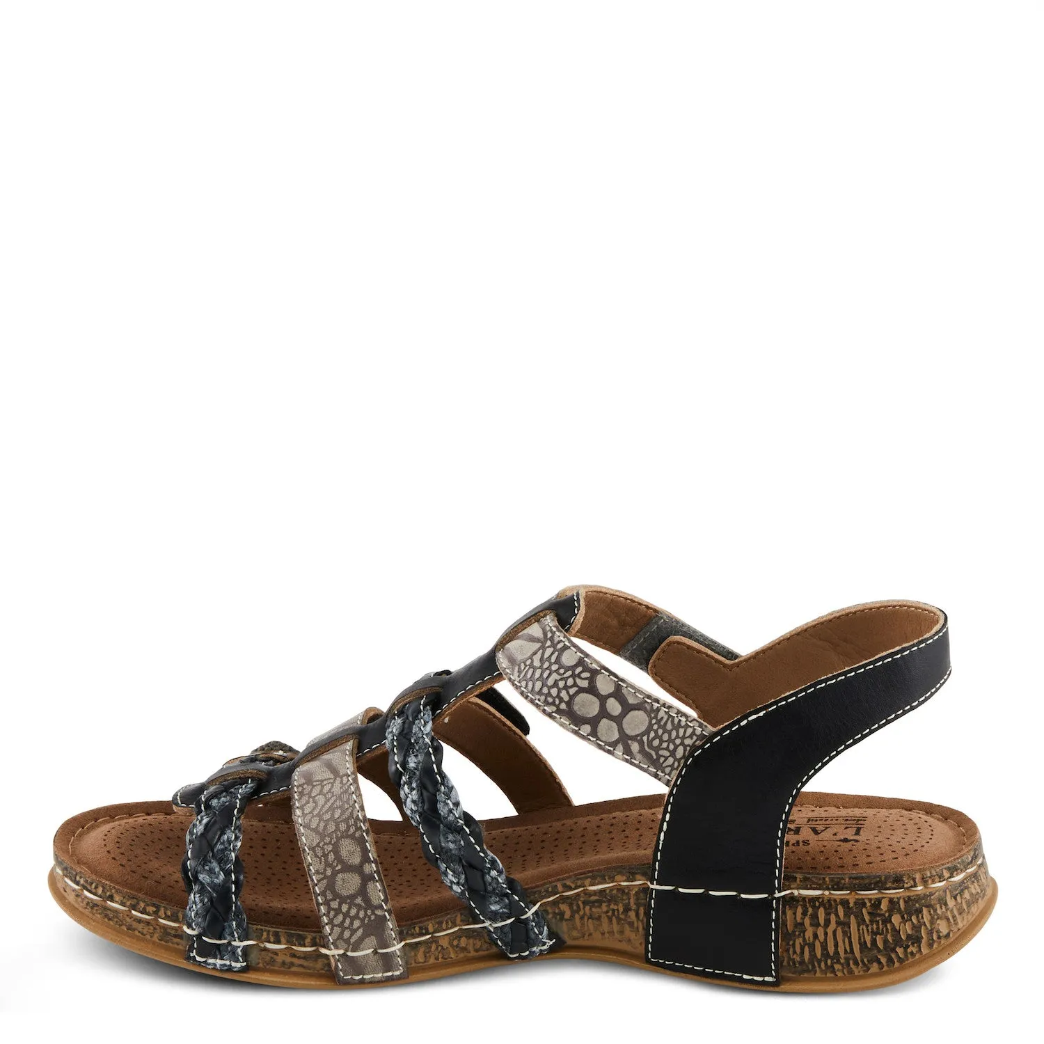 Delila Gladiator Sandal in Black Multi