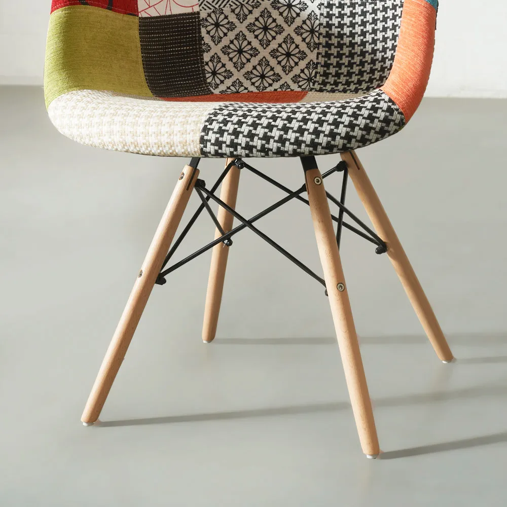 ESSEN - Multicolour Fabric Patchwork Armchair
