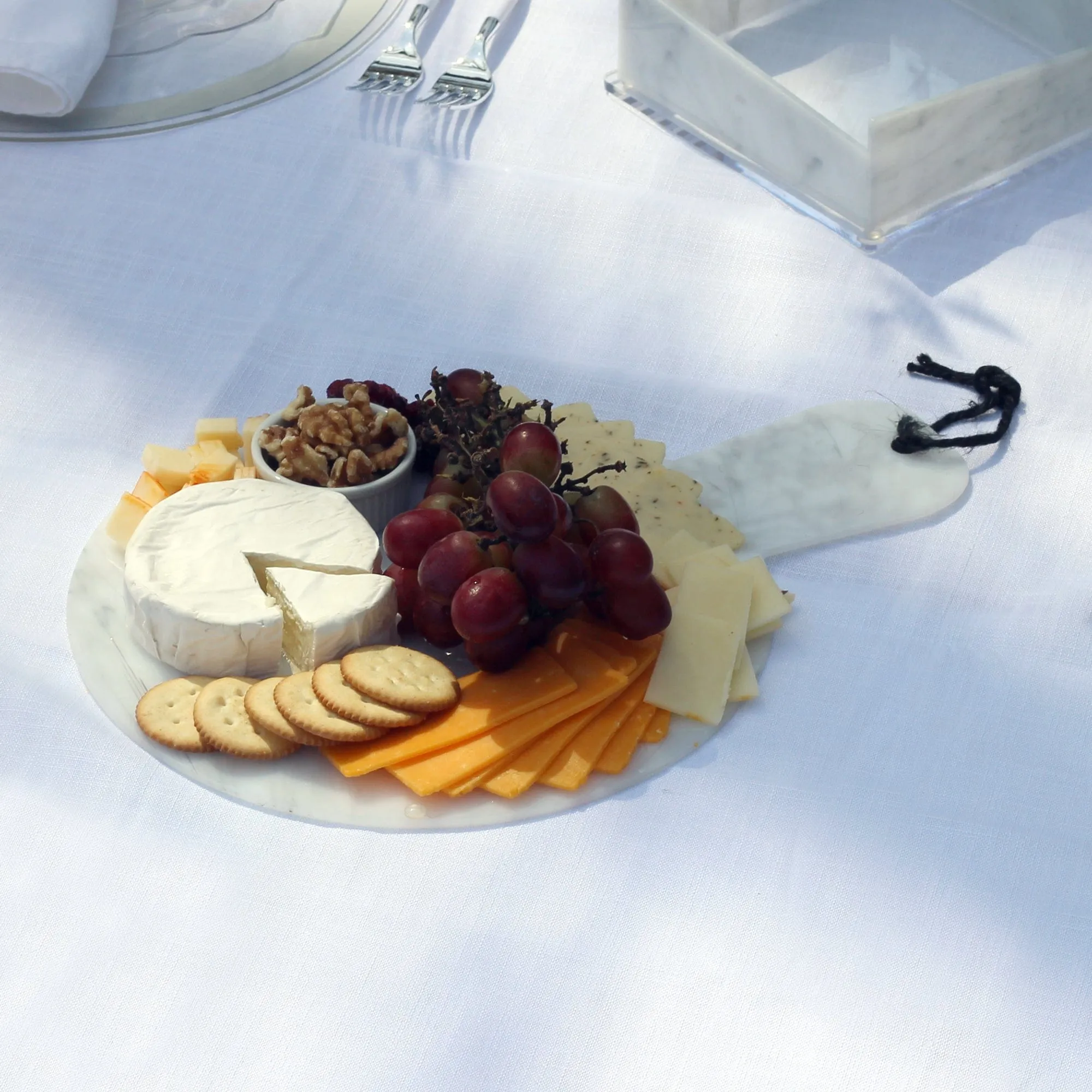 Flat Marble Charcuterie Board