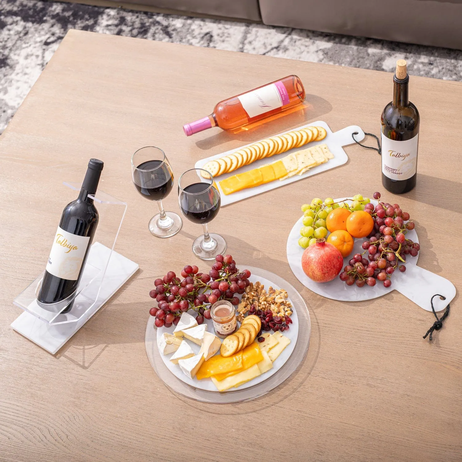 Flat Marble Charcuterie Board