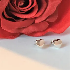Heart Pillow Studs (Silver) - SE1362