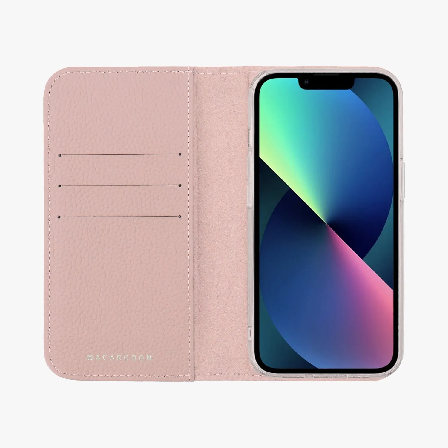iPhone 14 Plus MagSafe Leather Flip Cover with Clear Case