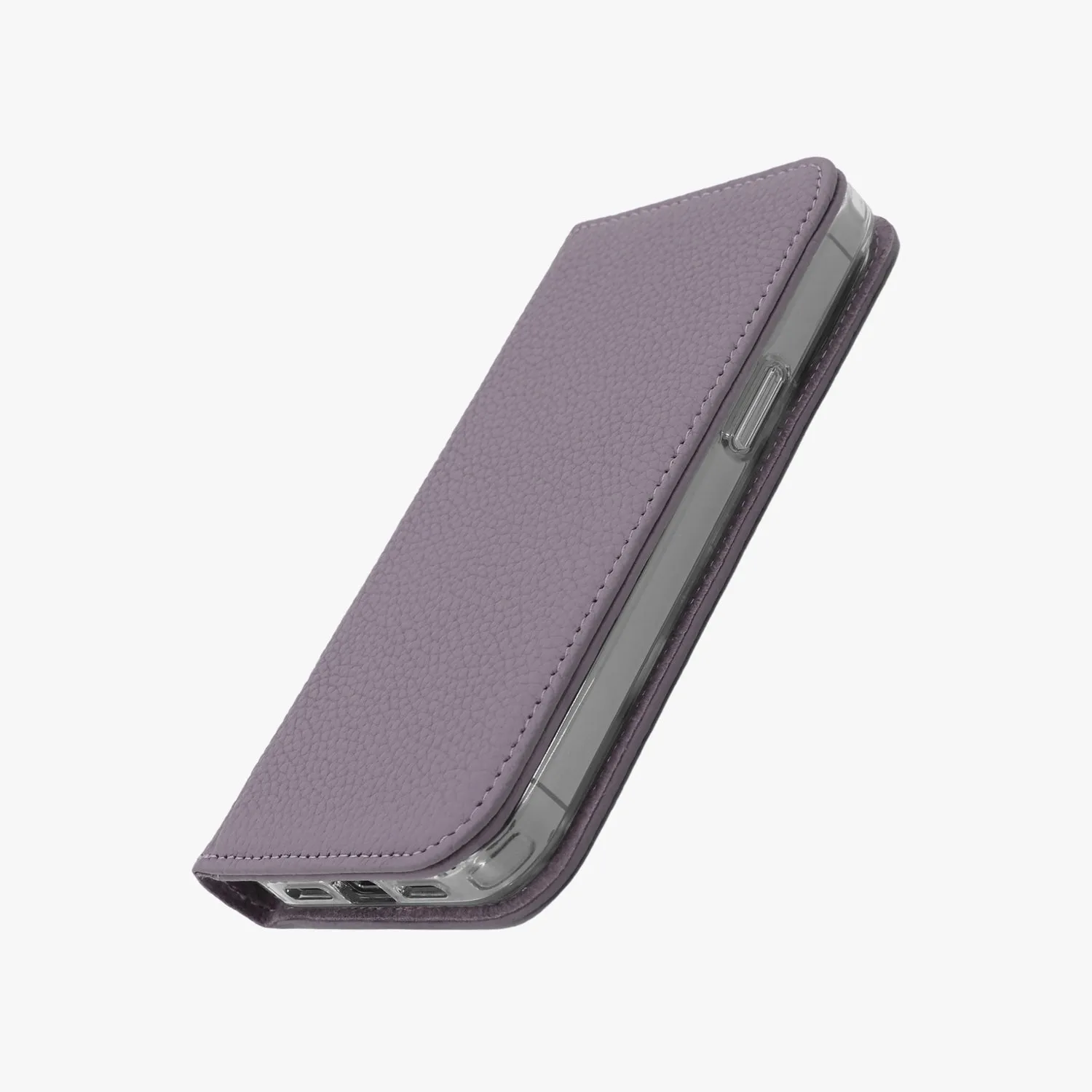 iPhone 14 Pro Max MagSafe Leather Flip Cover with Clear Case
