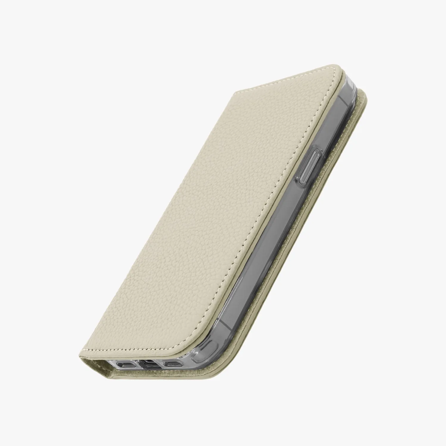 iPhone 14 Pro Max MagSafe Leather Flip Cover with Clear Case