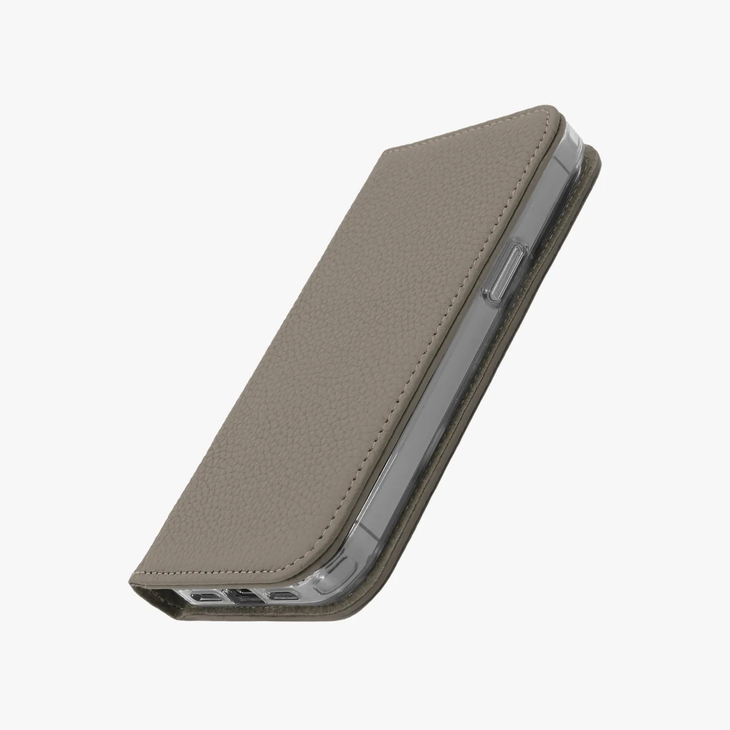 iPhone 14 Pro Max MagSafe Leather Flip Cover with Clear Case