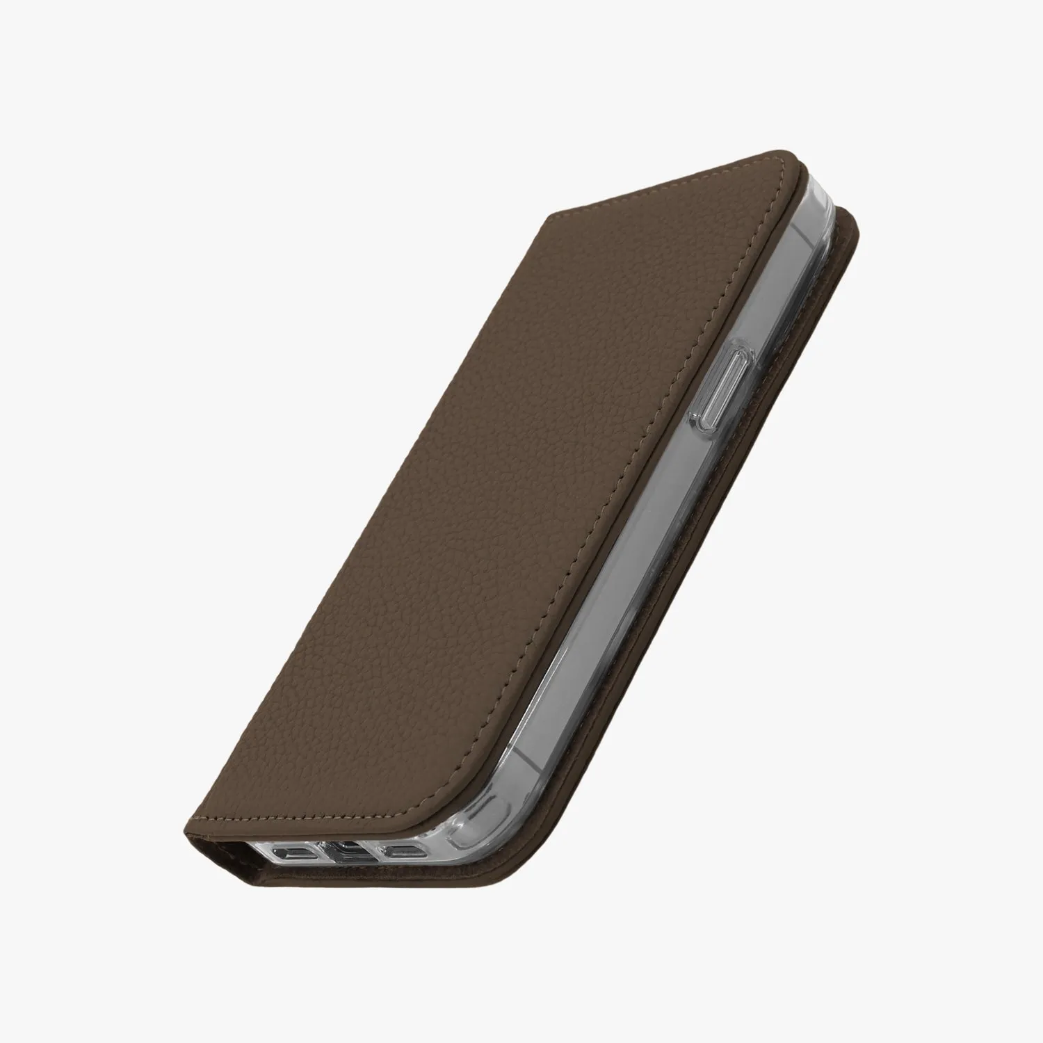iPhone 14 Pro Max MagSafe Leather Flip Cover with Clear Case