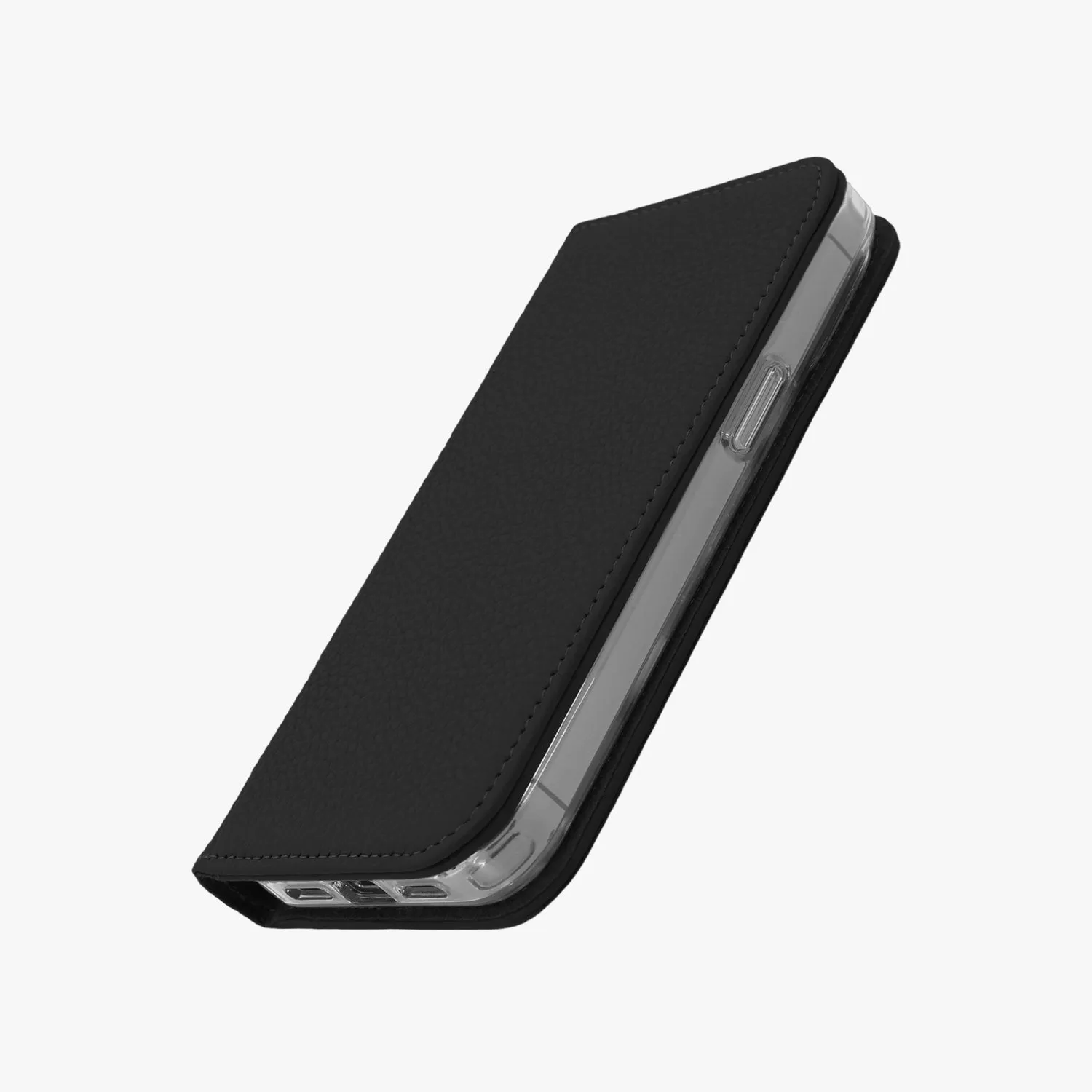 iPhone 14 Pro Max MagSafe Leather Flip Cover with Clear Case
