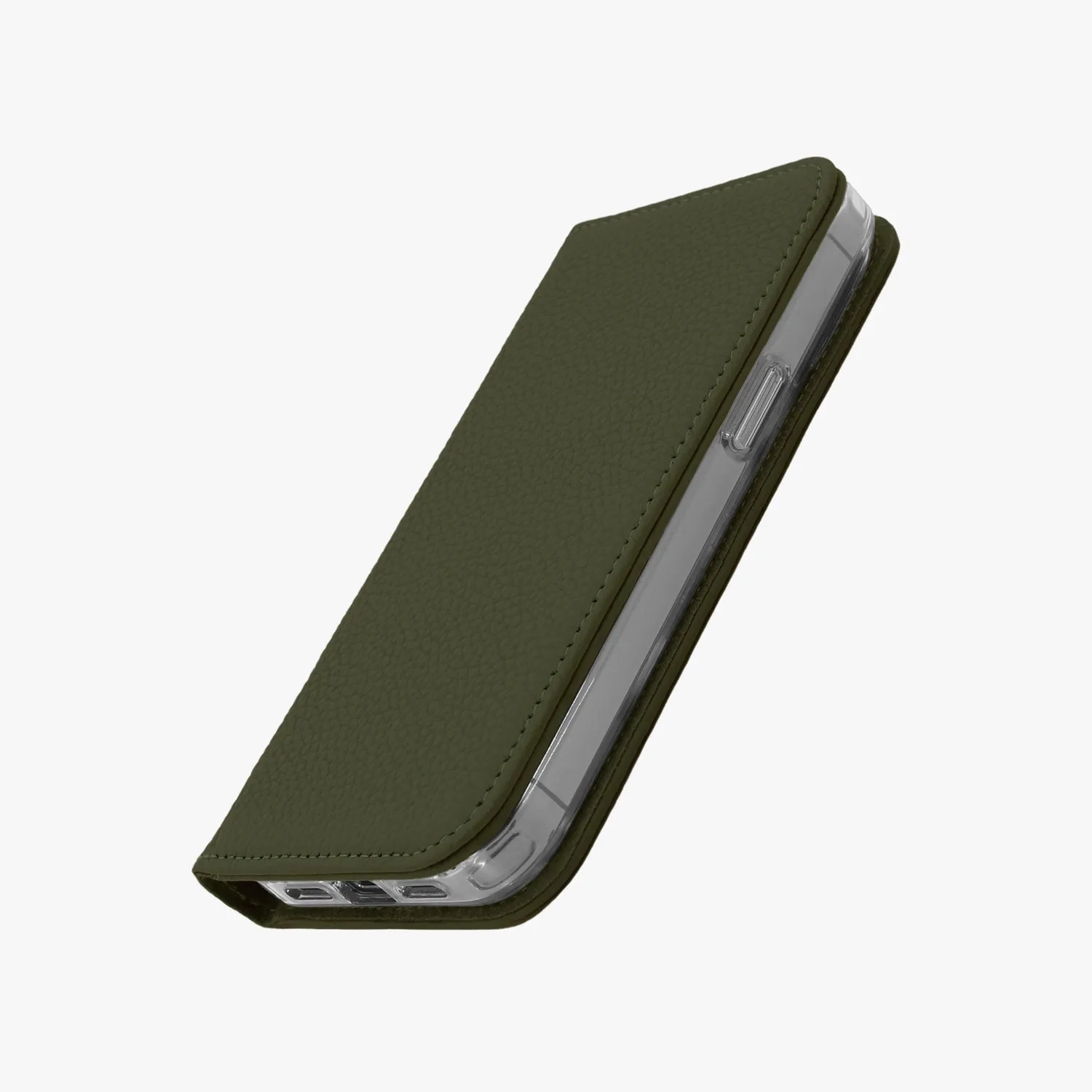 iPhone 14 Pro Max MagSafe Leather Flip Cover with Clear Case