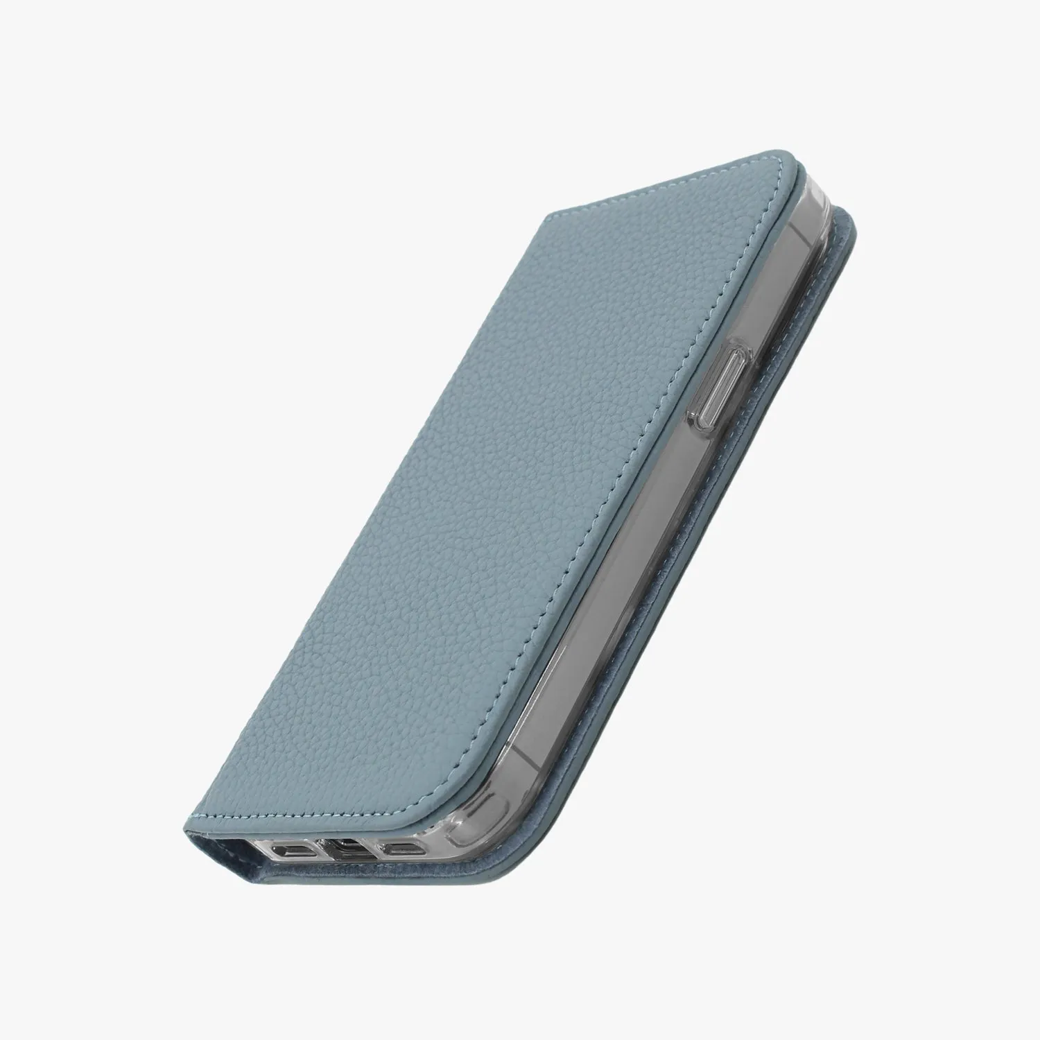 iPhone 14 Pro Max MagSafe Leather Flip Cover with Clear Case