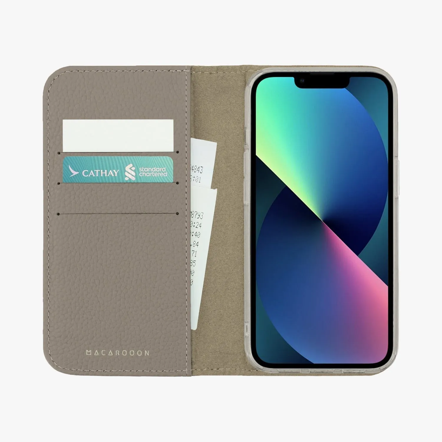iPhone 16 Pro MagSafe Leather Flip Cover with Clear Case