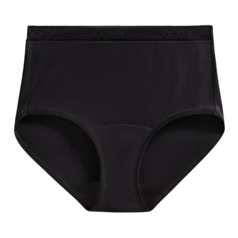 Jockey Worry Free Microfiber Period Brief Black