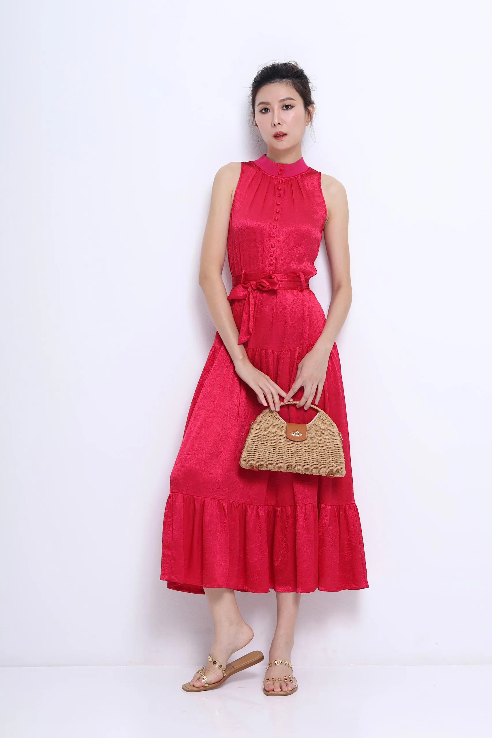 Katrina Ribbed Neck Dress