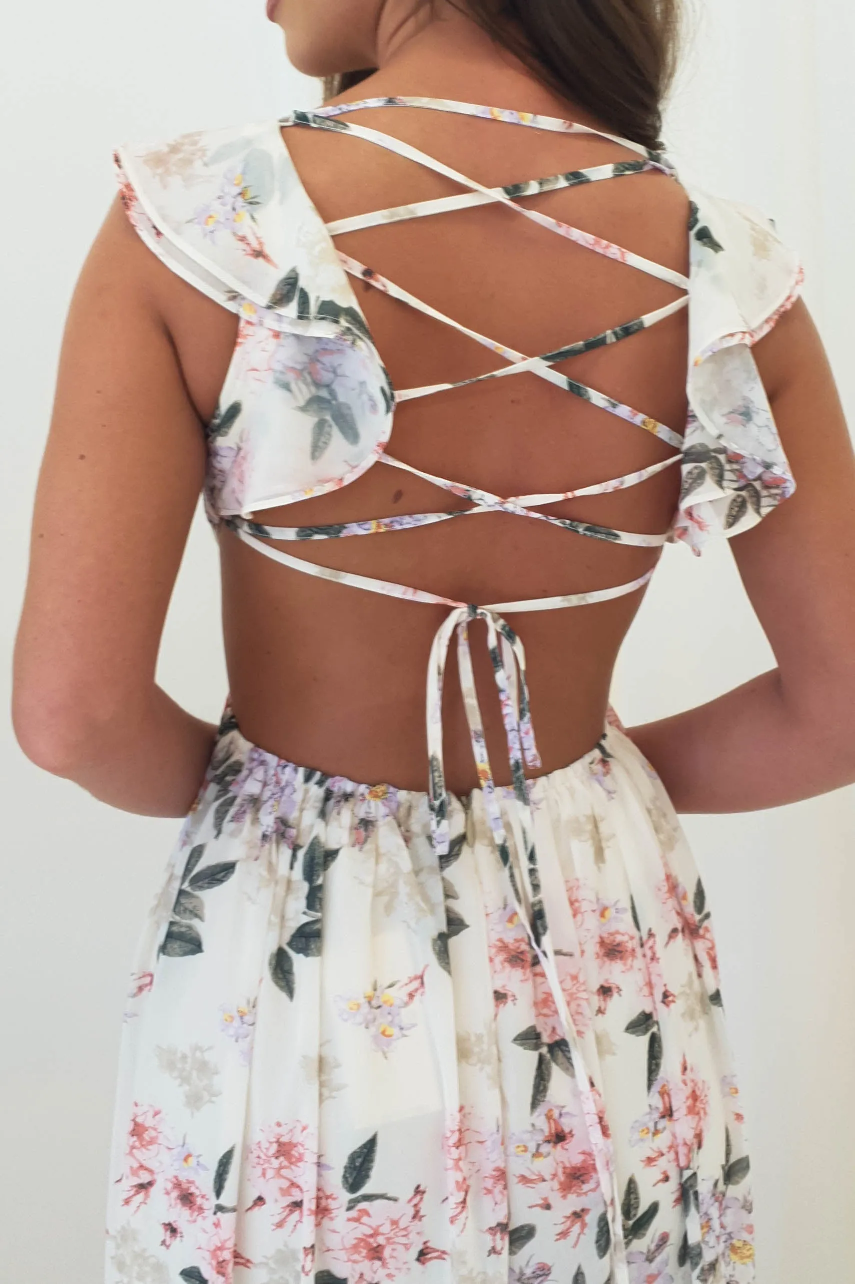 Keegan Floral Maxi Dress | Cream