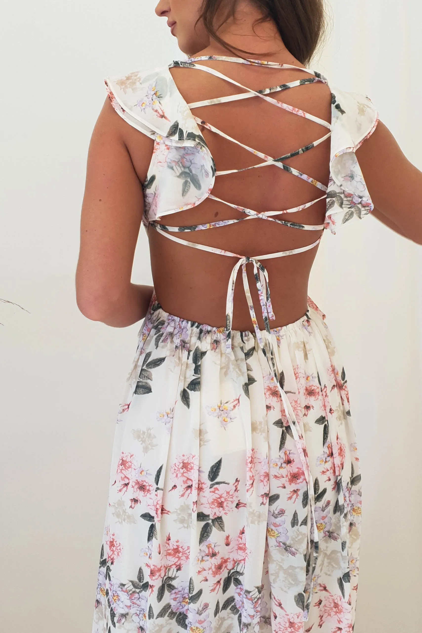 Keegan Floral Maxi Dress | Cream
