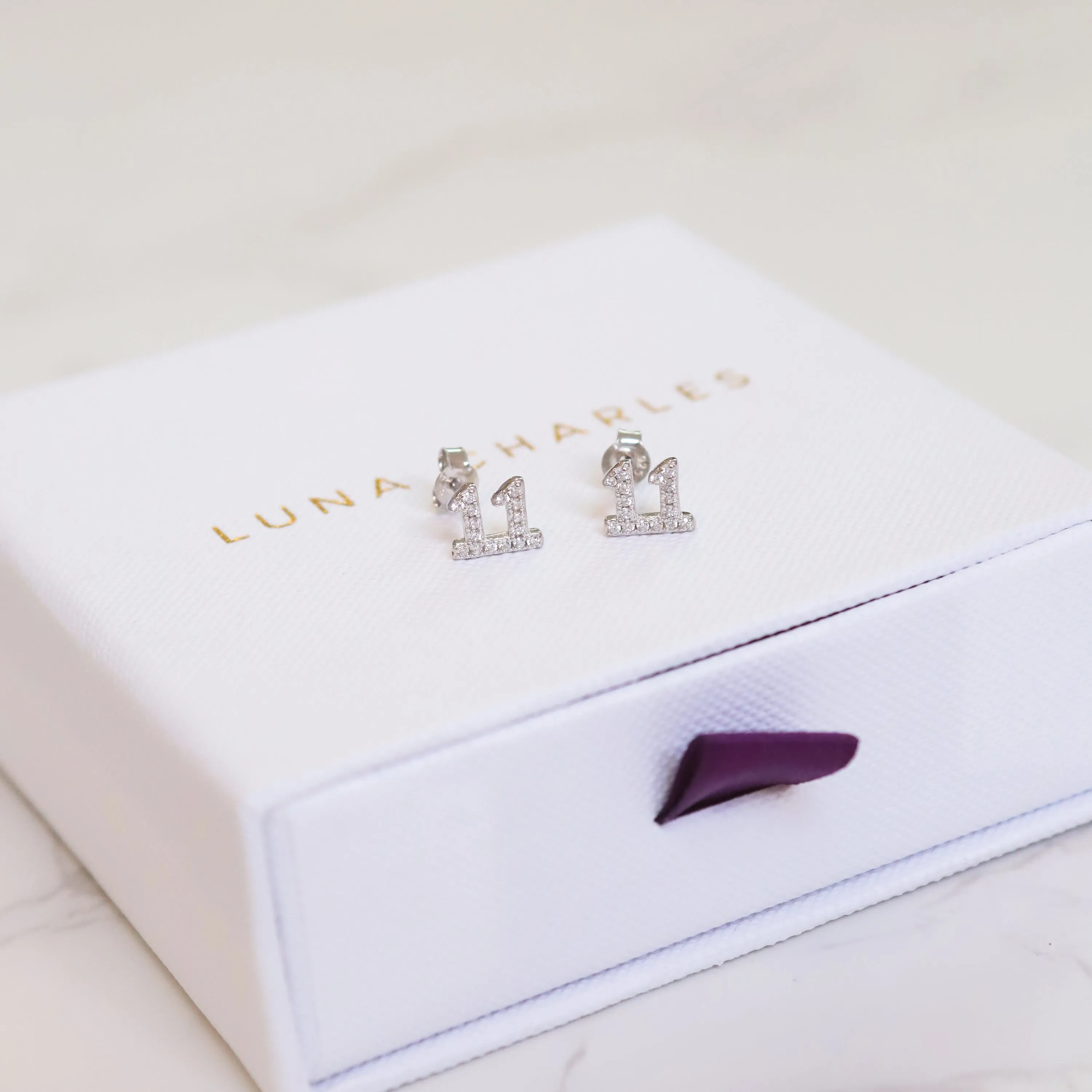Laila 11:11 Stud Earrings | 925 Sterling Silver