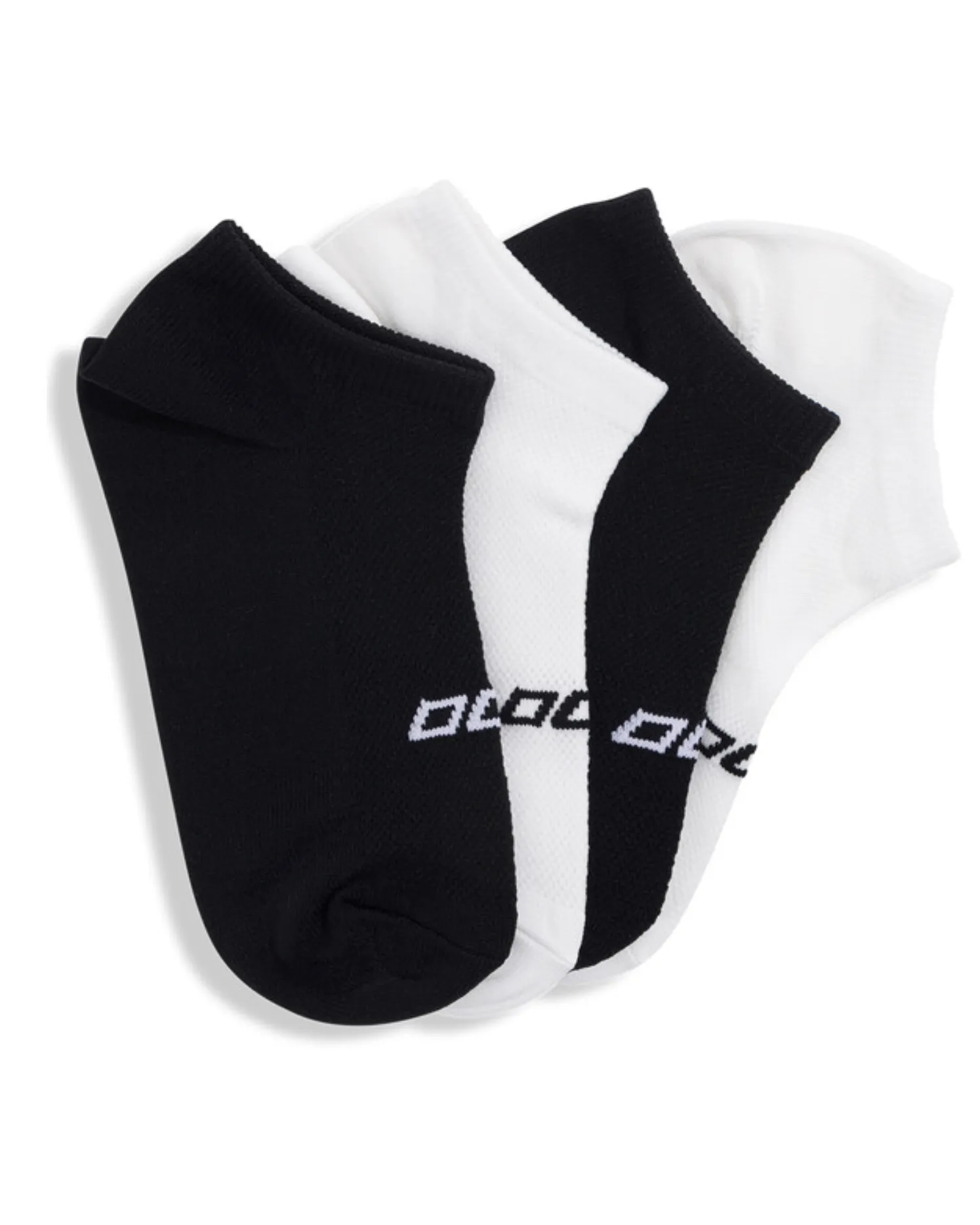 Lorna Jane 2pk Secret Socks - Black/White & White/Black