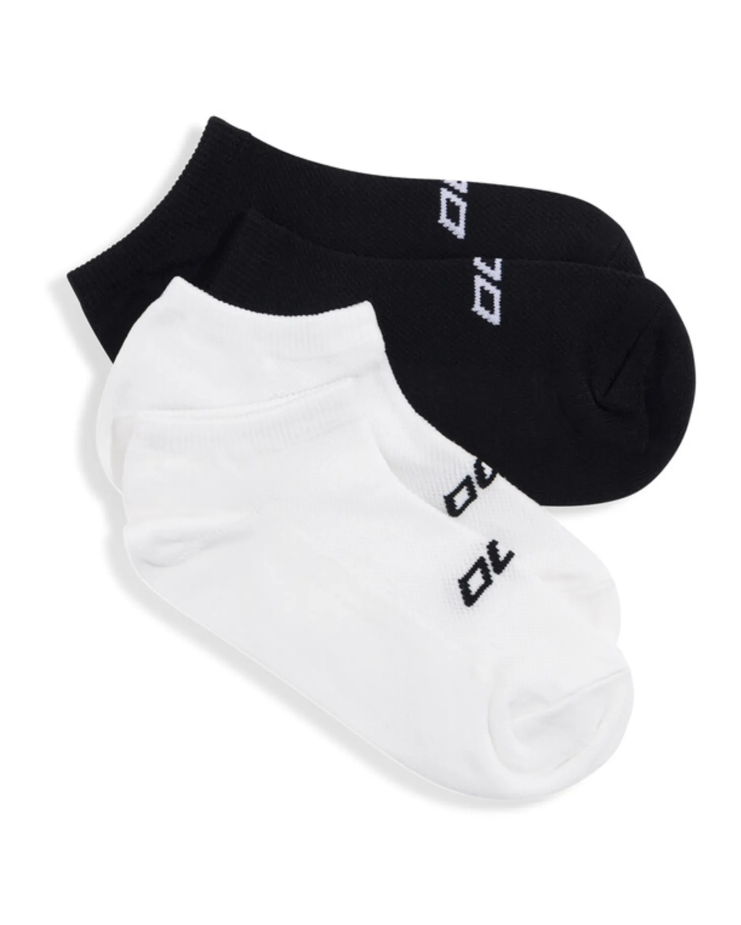 Lorna Jane 2pk Secret Socks - Black/White & White/Black