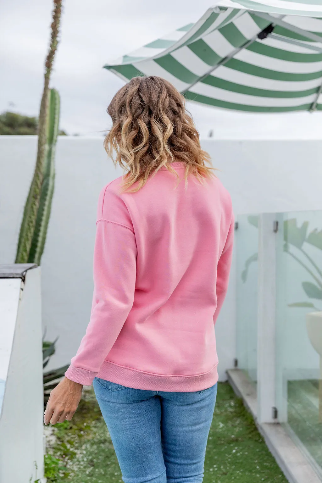 Luxe Crew Jumper in Pink