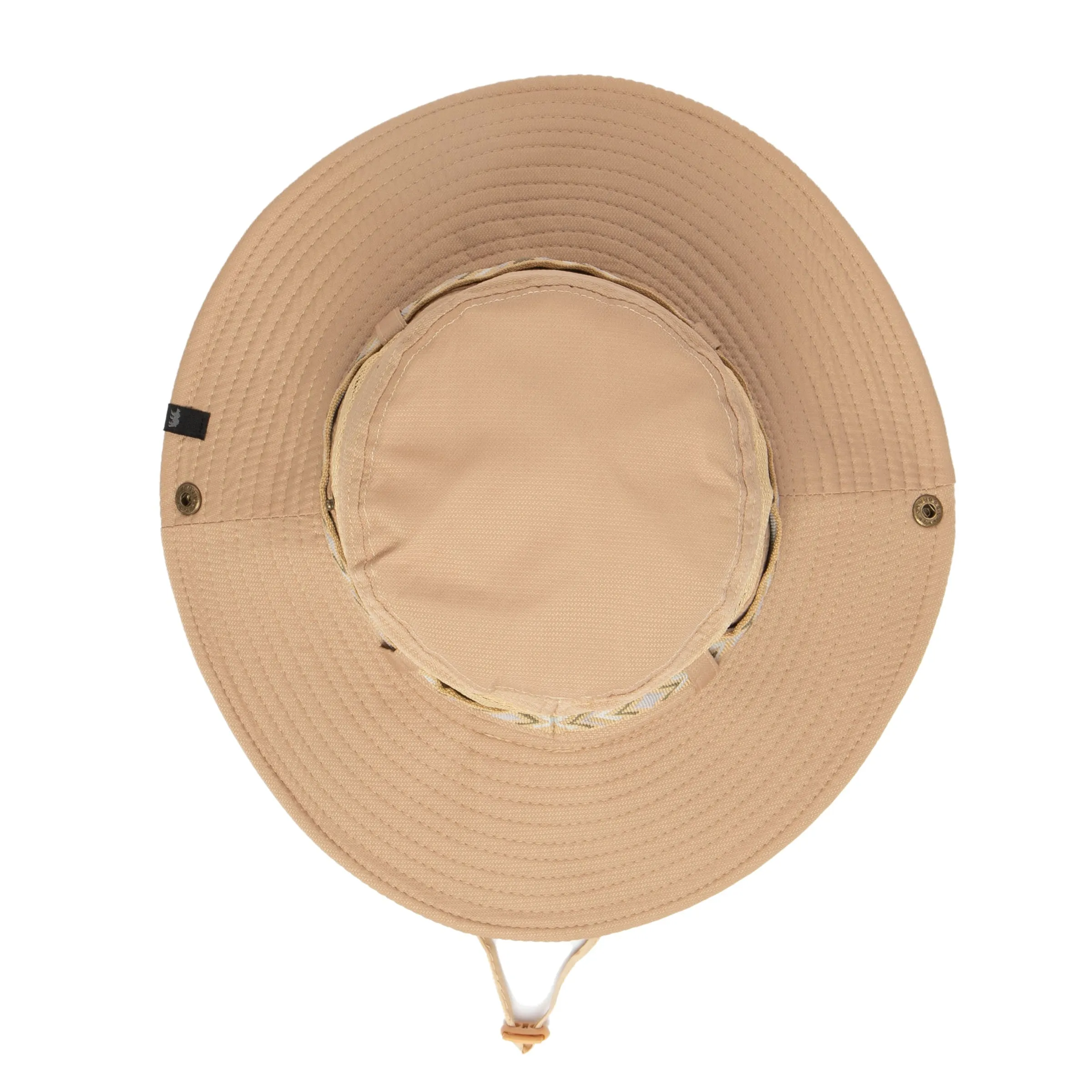 Men's Floatable Wide Brim Sun Hat With Jacquard Trim