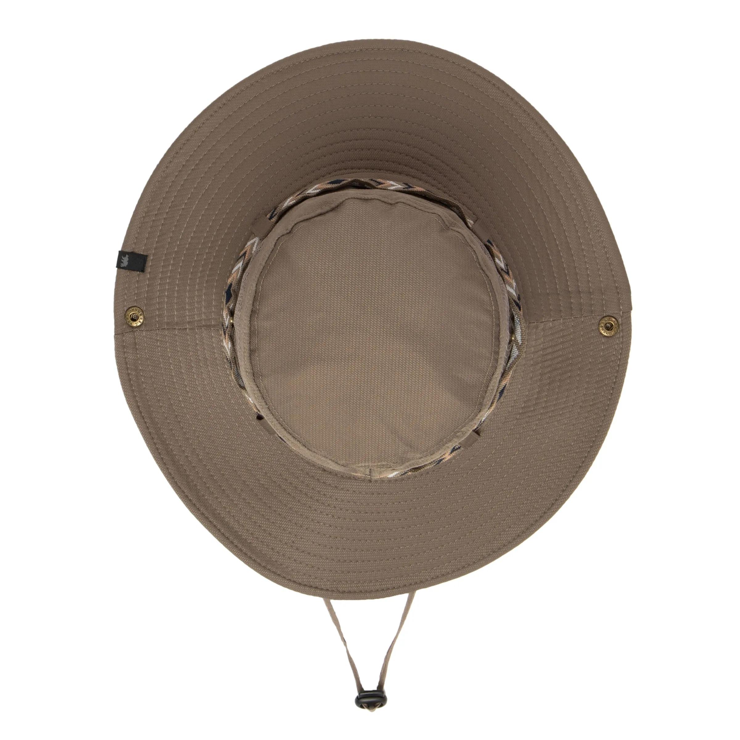 Men's Floatable Wide Brim Sun Hat With Jacquard Trim