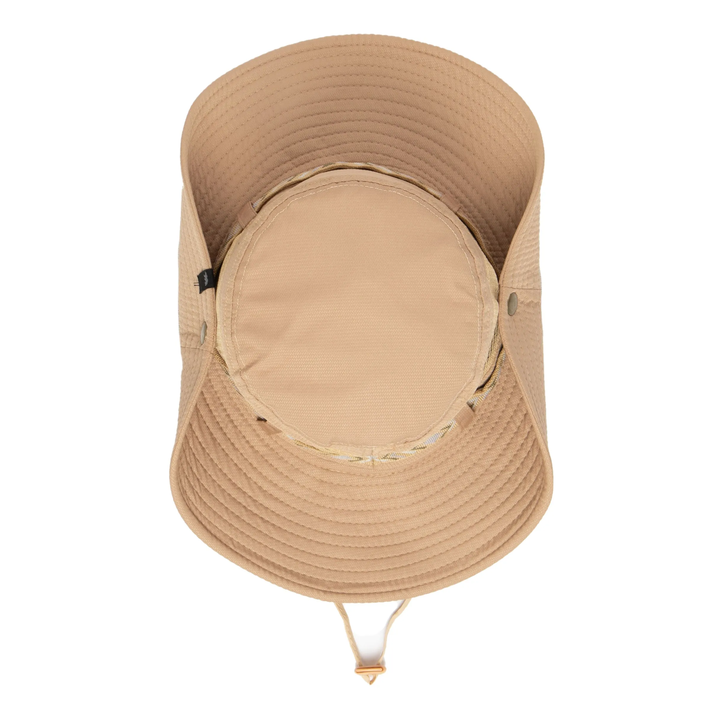 Men's Floatable Wide Brim Sun Hat With Jacquard Trim