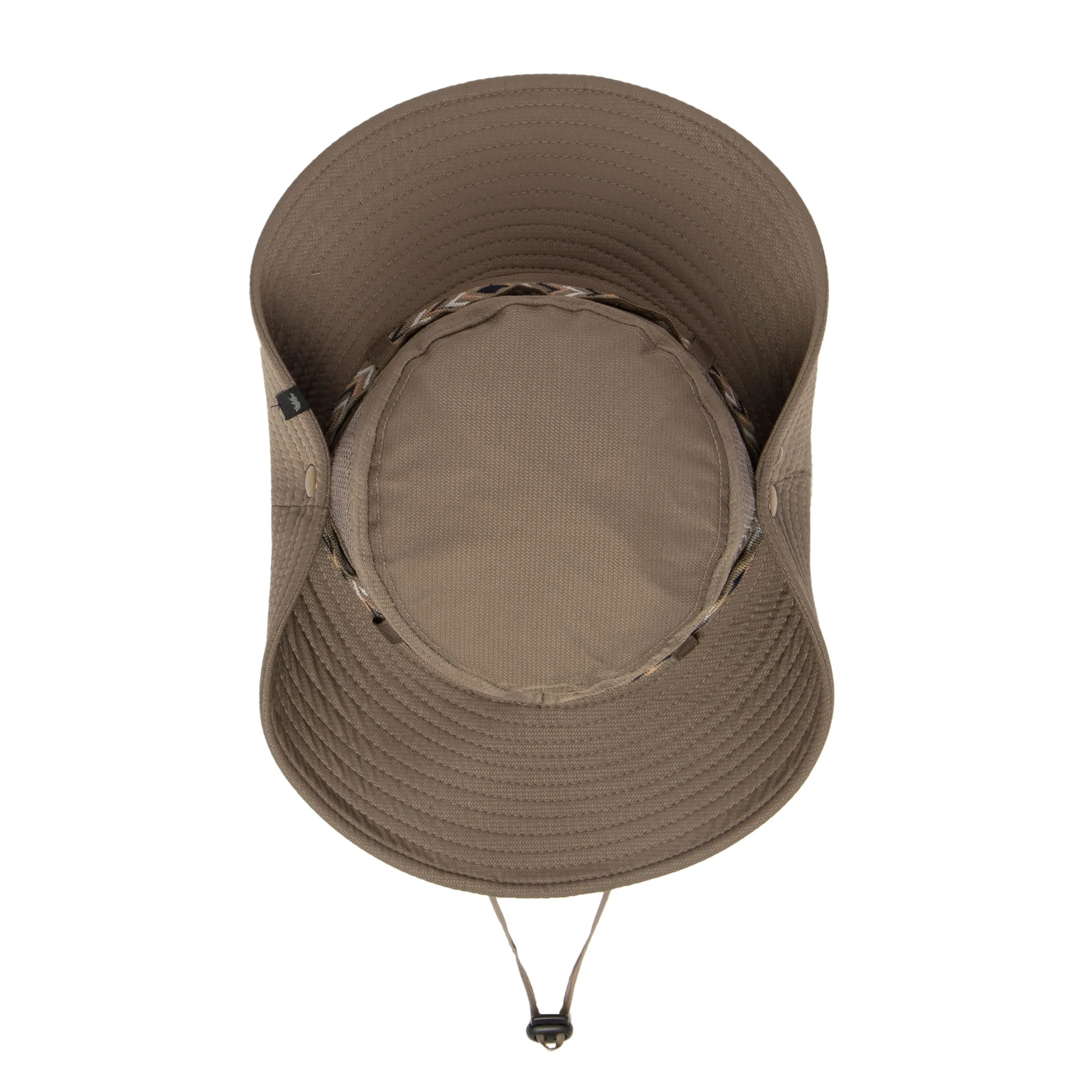 Men's Floatable Wide Brim Sun Hat With Jacquard Trim