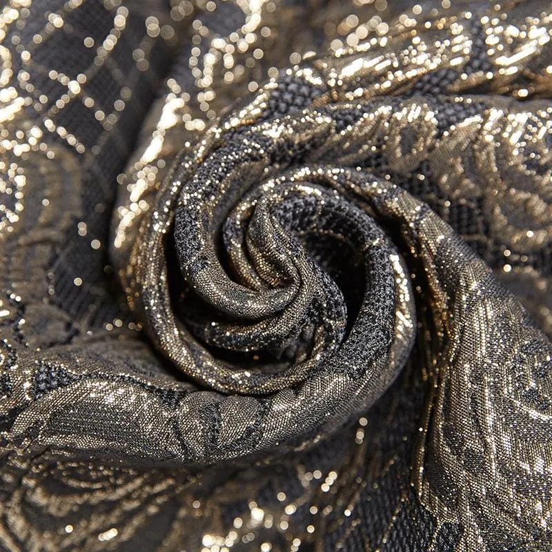 Men's Goth Floral Jacquard Dovetail Coat Golden