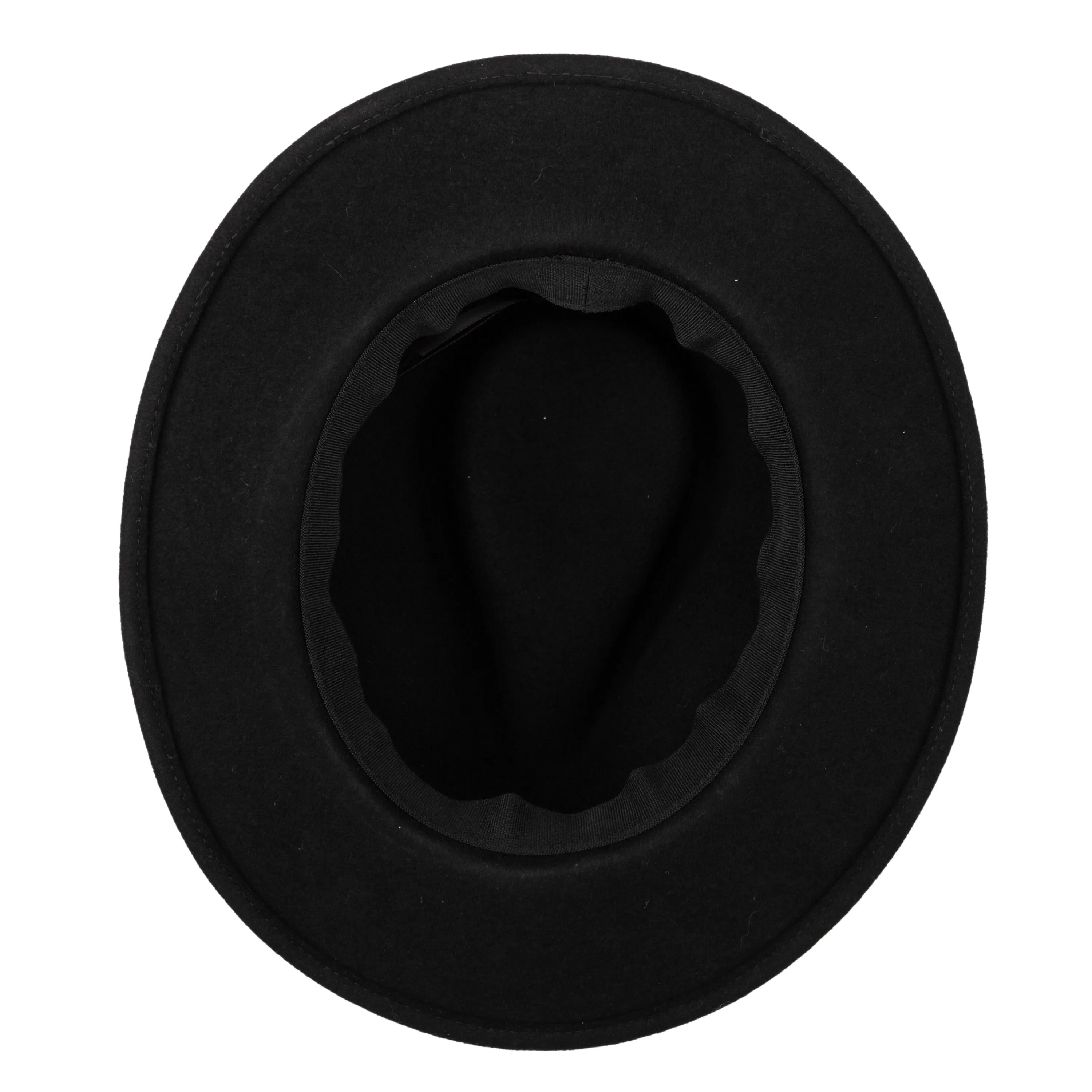 Men's Wool Felt Fedora With Multi Stripe  Jacquard Band