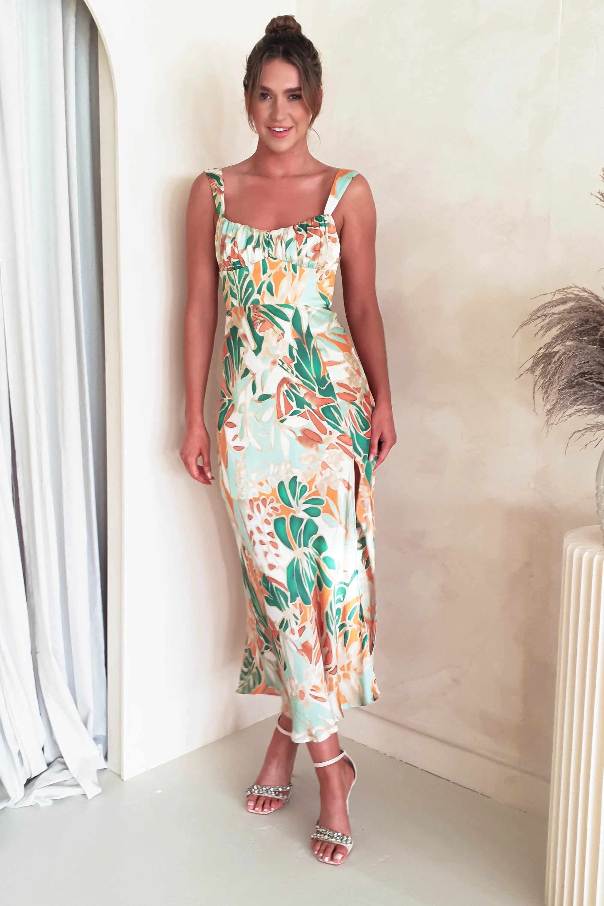 Nerina Midi Dress | Mixed Print